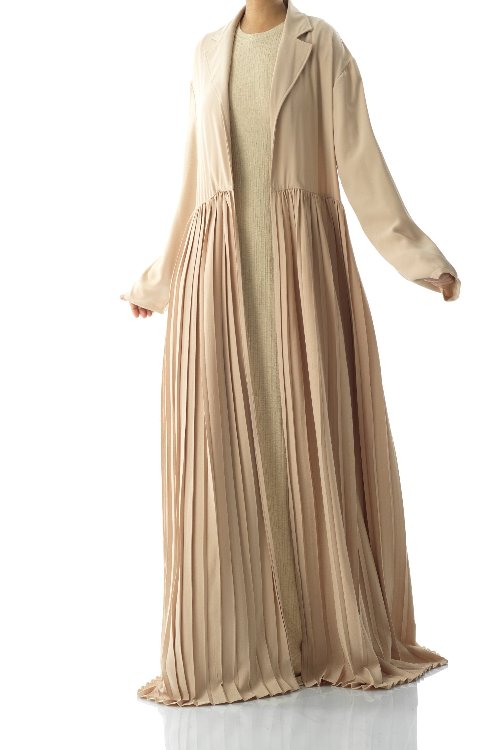 Beautiful Pleated jacket abaya Kabayare