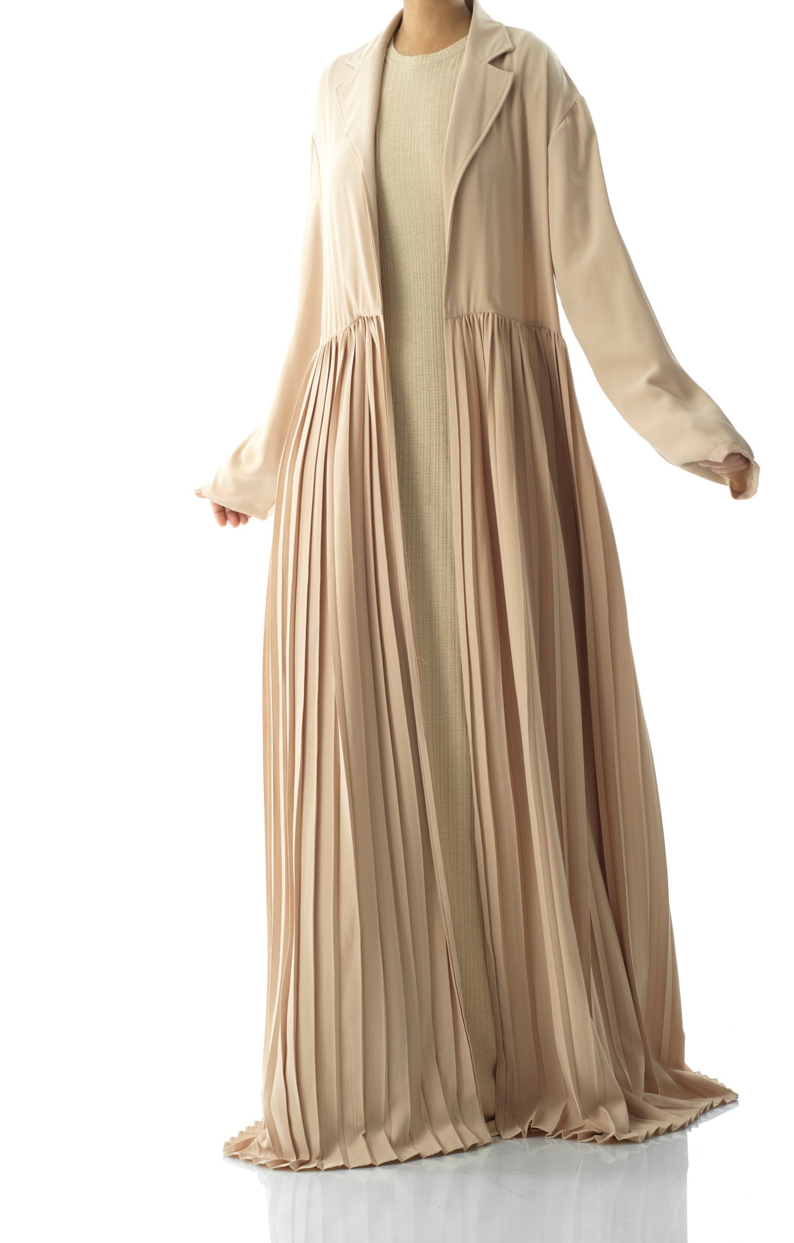 Beautiful Pleated jacket abaya Kabayare