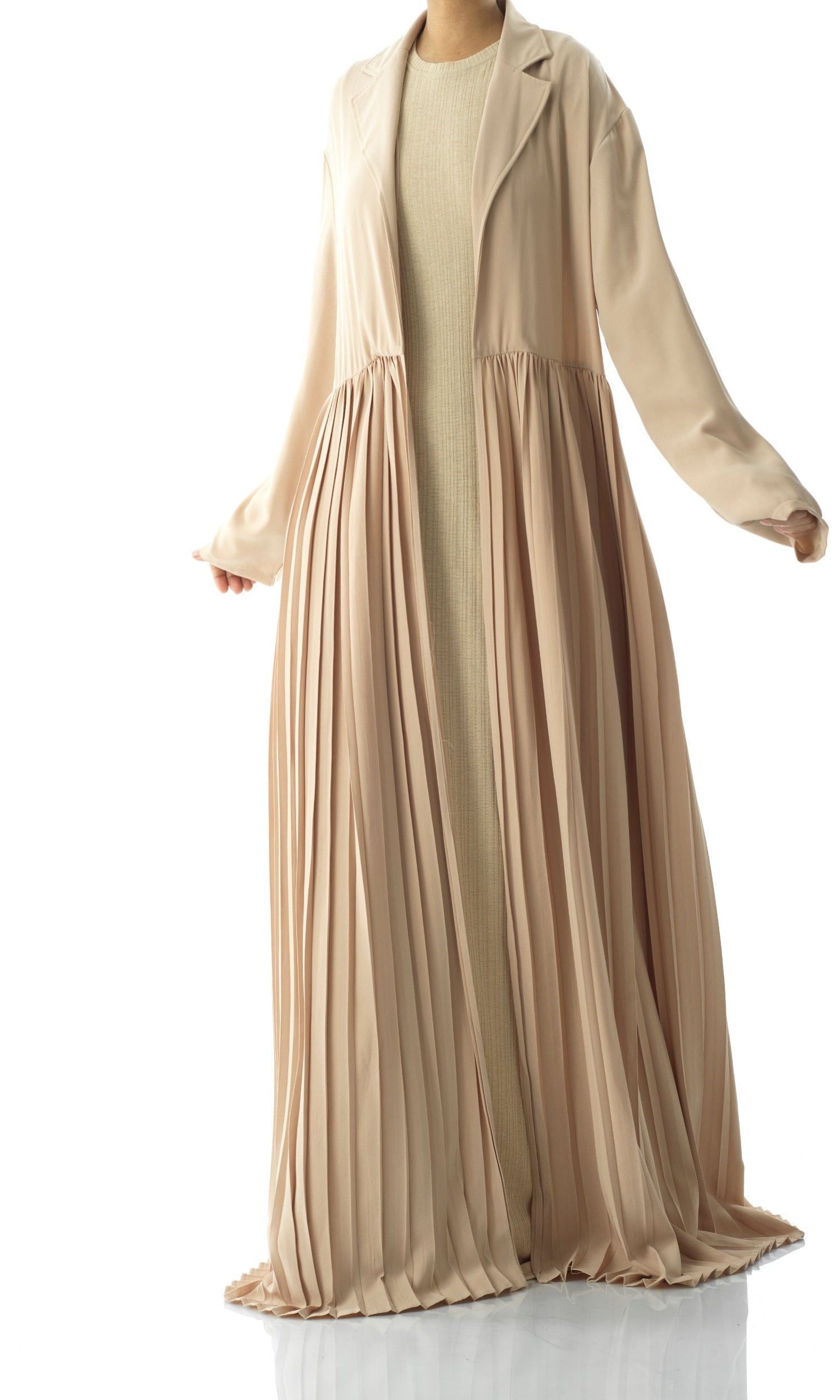 Beautiful Pleated jacket abaya Kabayare