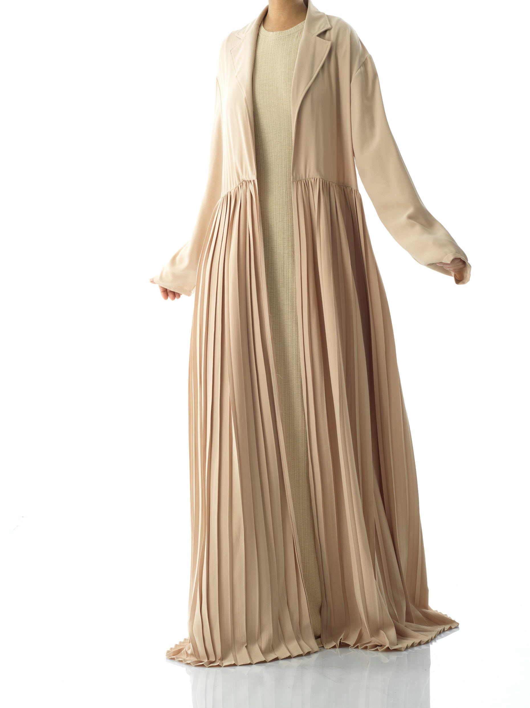 Beautiful Pleated jacket abaya Kabayare