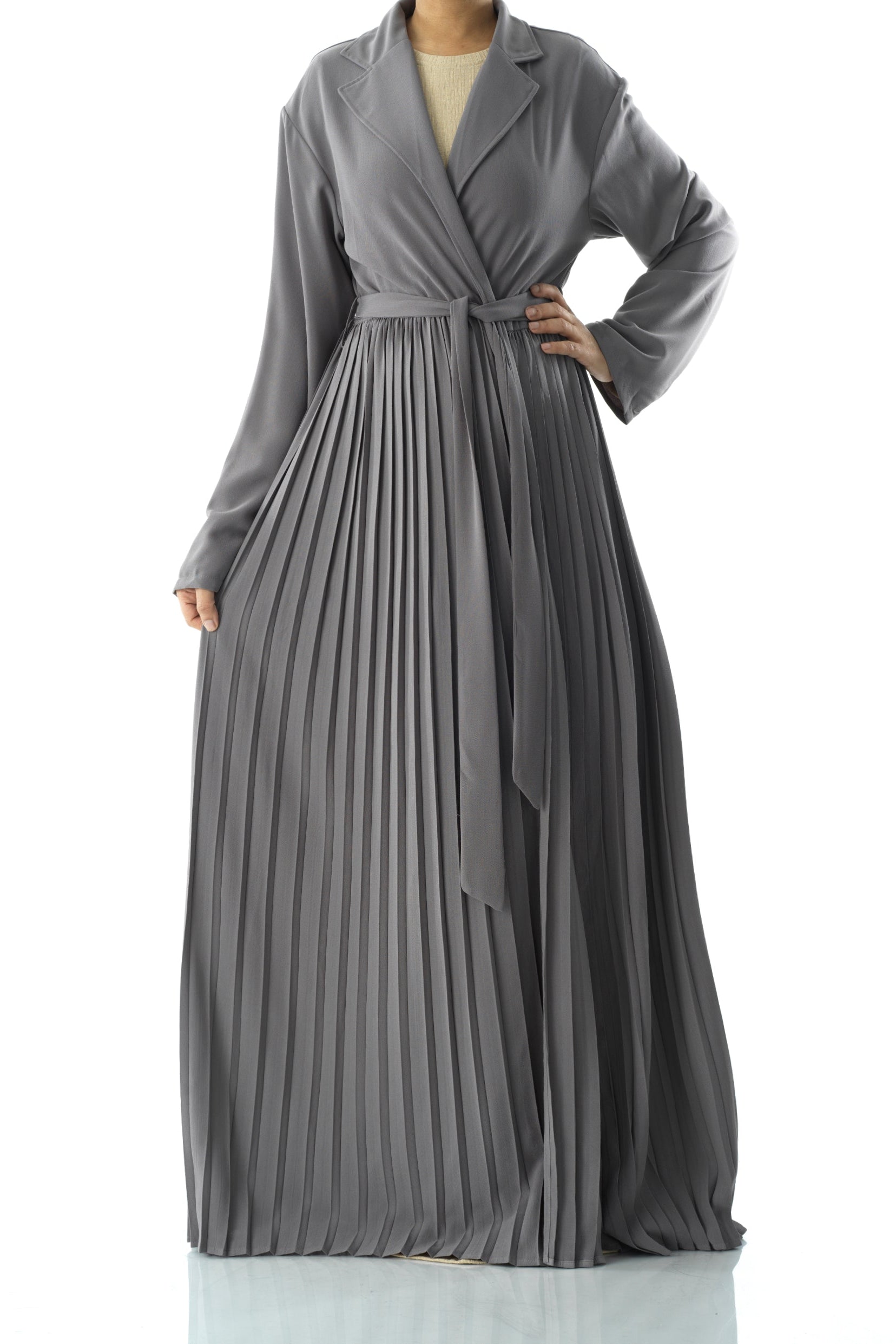Beautiful Pleated jacket abaya Kabayare