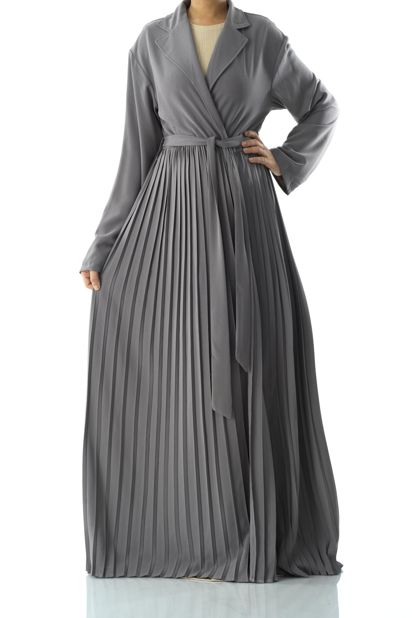 Beautiful Pleated jacket abaya Kabayare