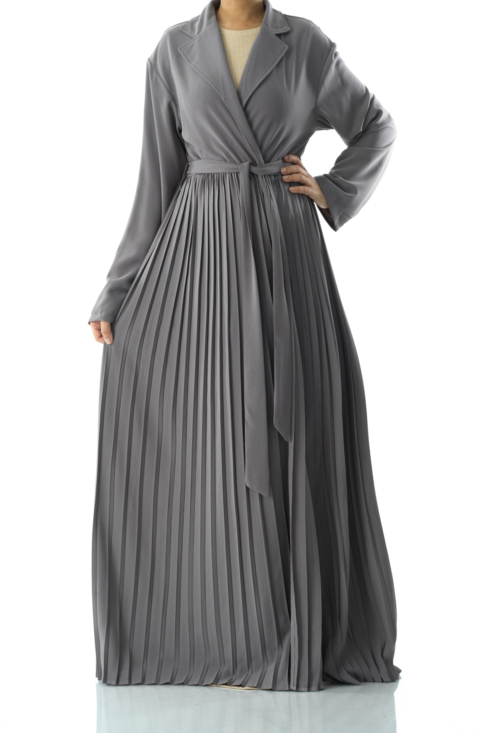 Beautiful Pleated jacket abaya Kabayare