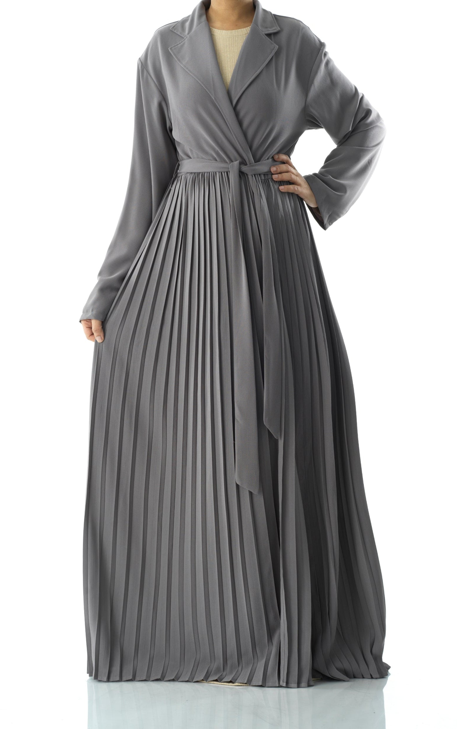 Beautiful Pleated jacket abaya Kabayare