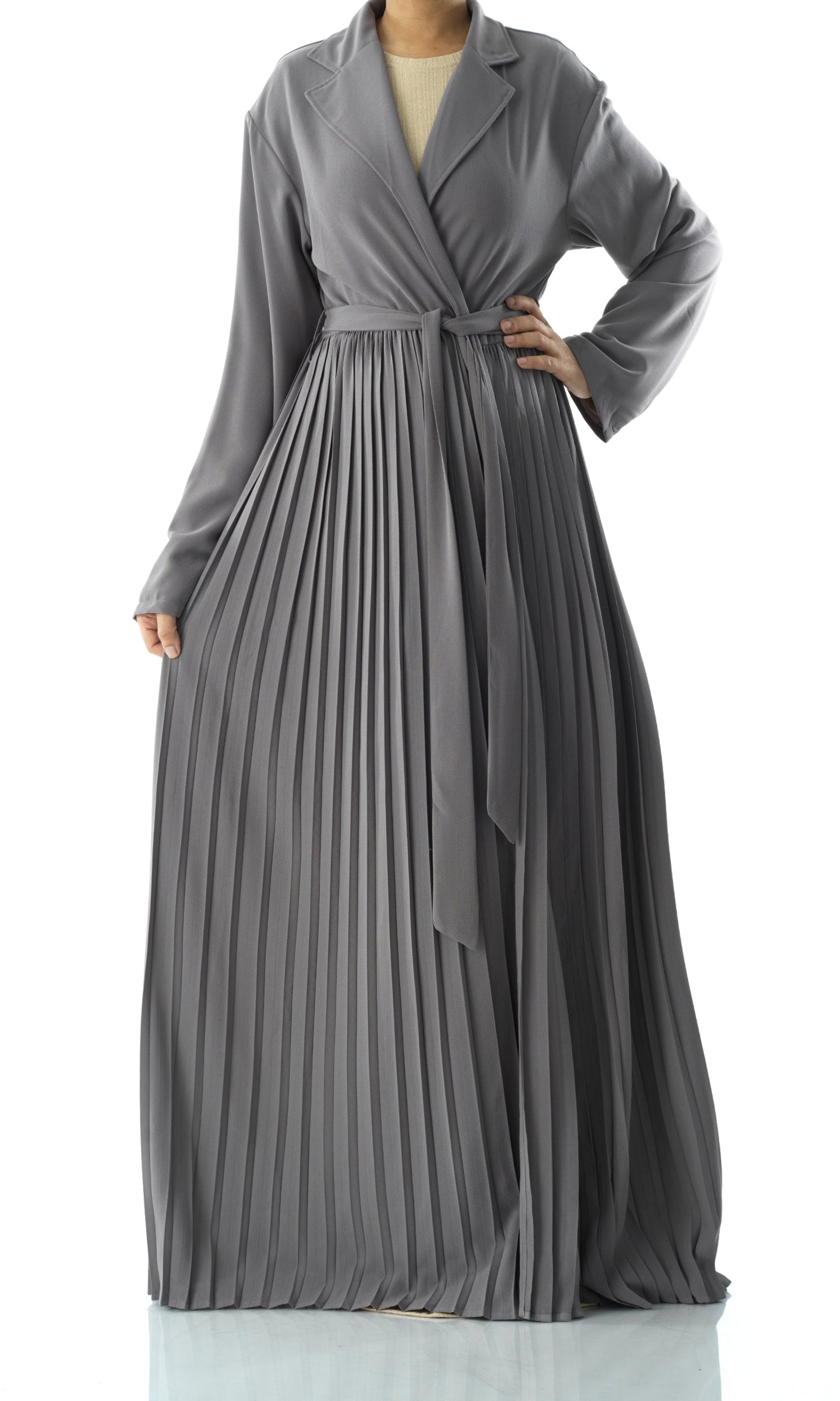 Beautiful Pleated jacket abaya Kabayare