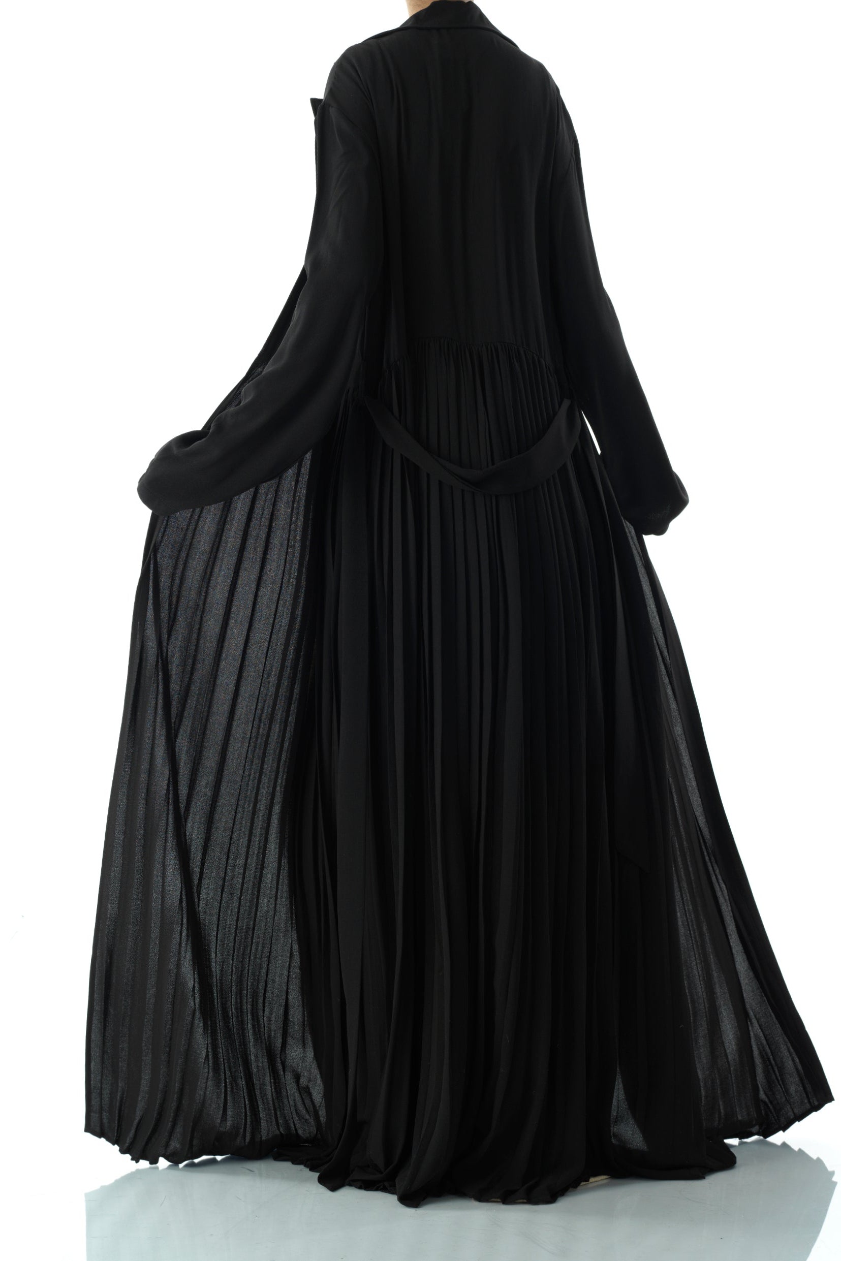 Pearly Pleated jacket abaya Kabayare
