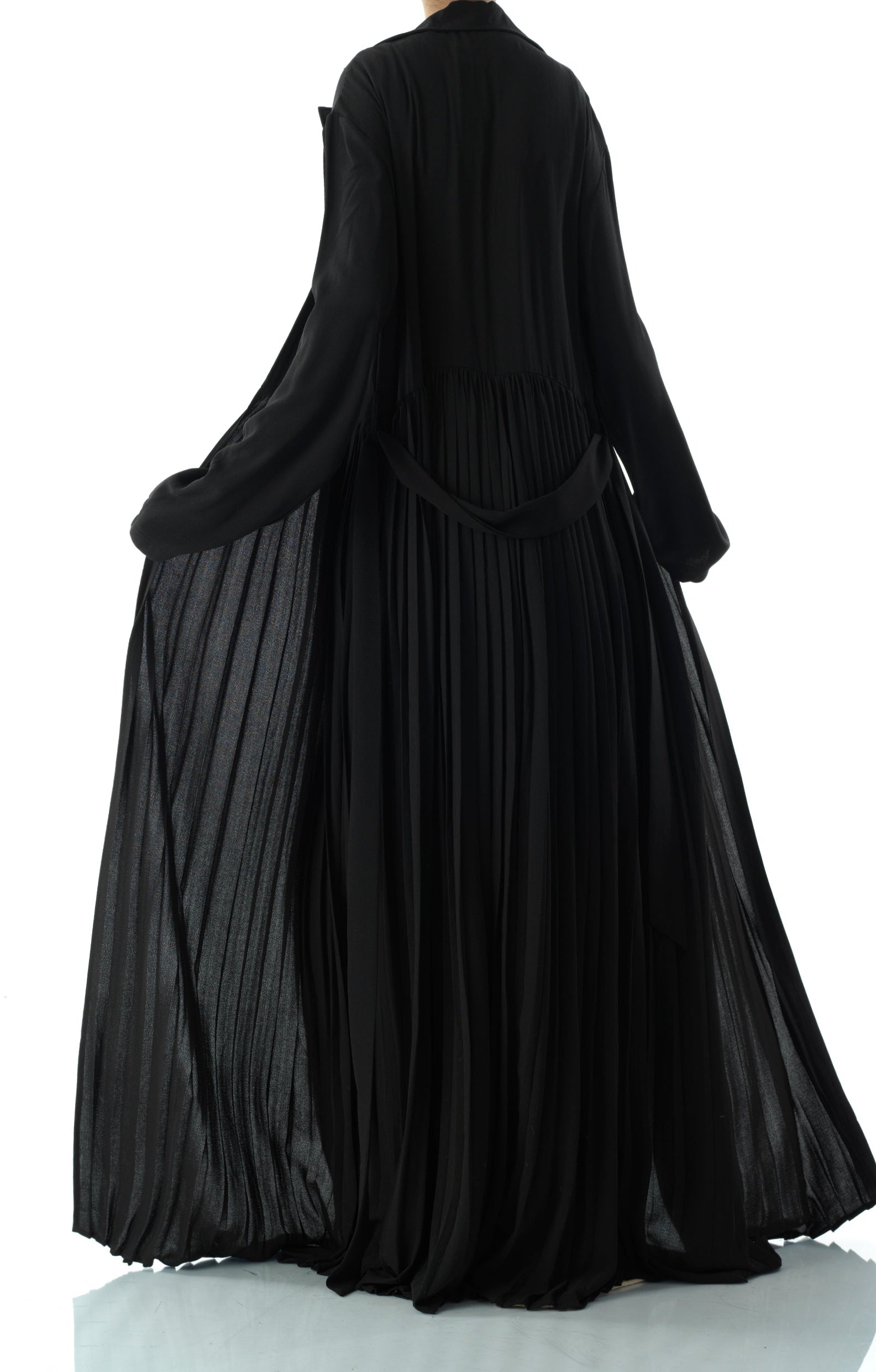 Pearly Pleated jacket abaya Kabayare