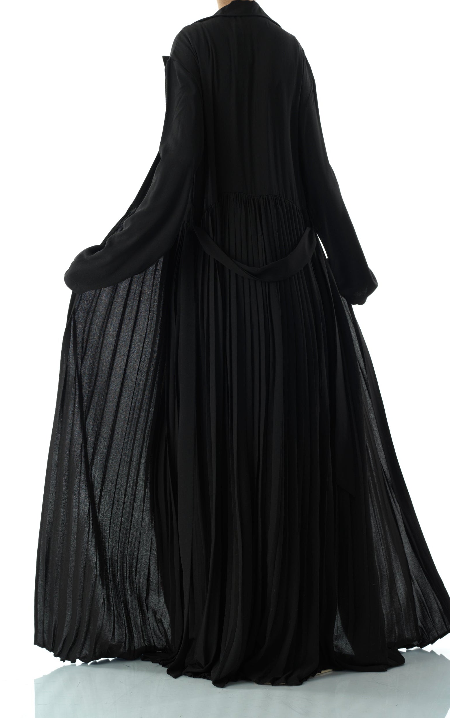 Pearly Pleated jacket abaya Kabayare