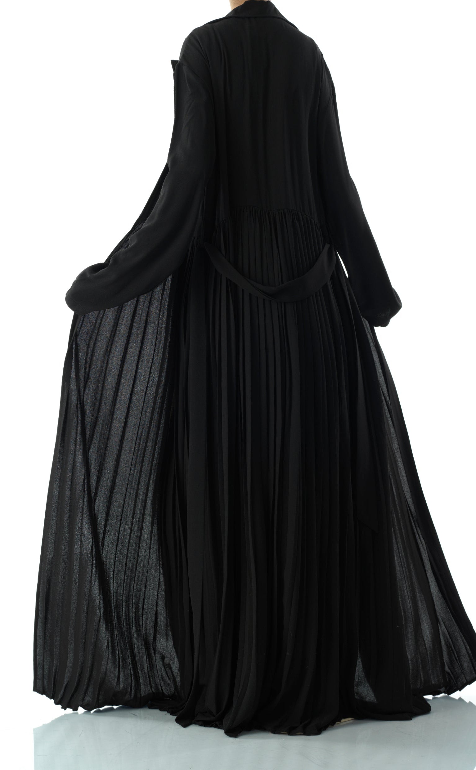 Pearly Pleated jacket abaya Kabayare