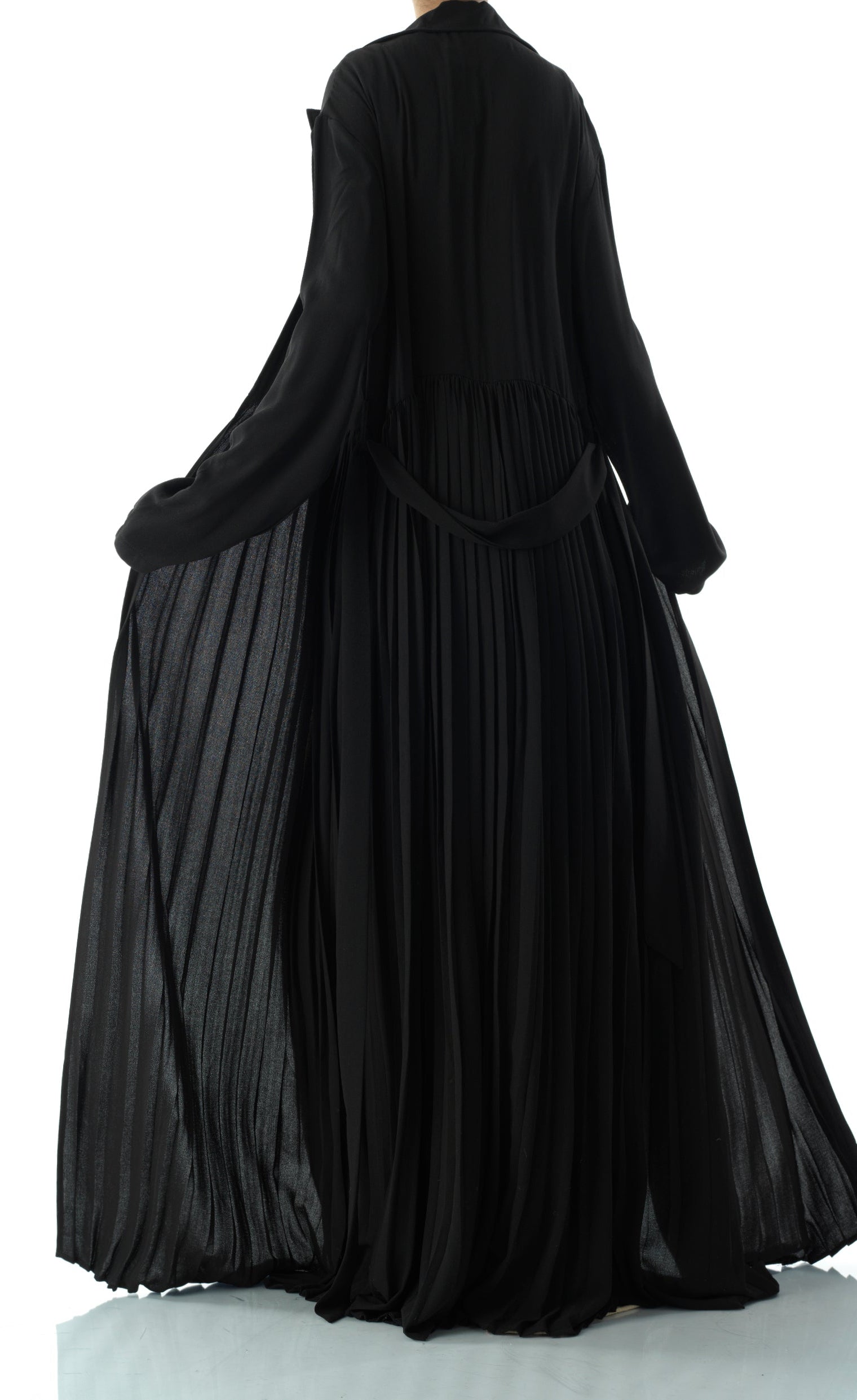 Pearly Pleated jacket abaya Kabayare