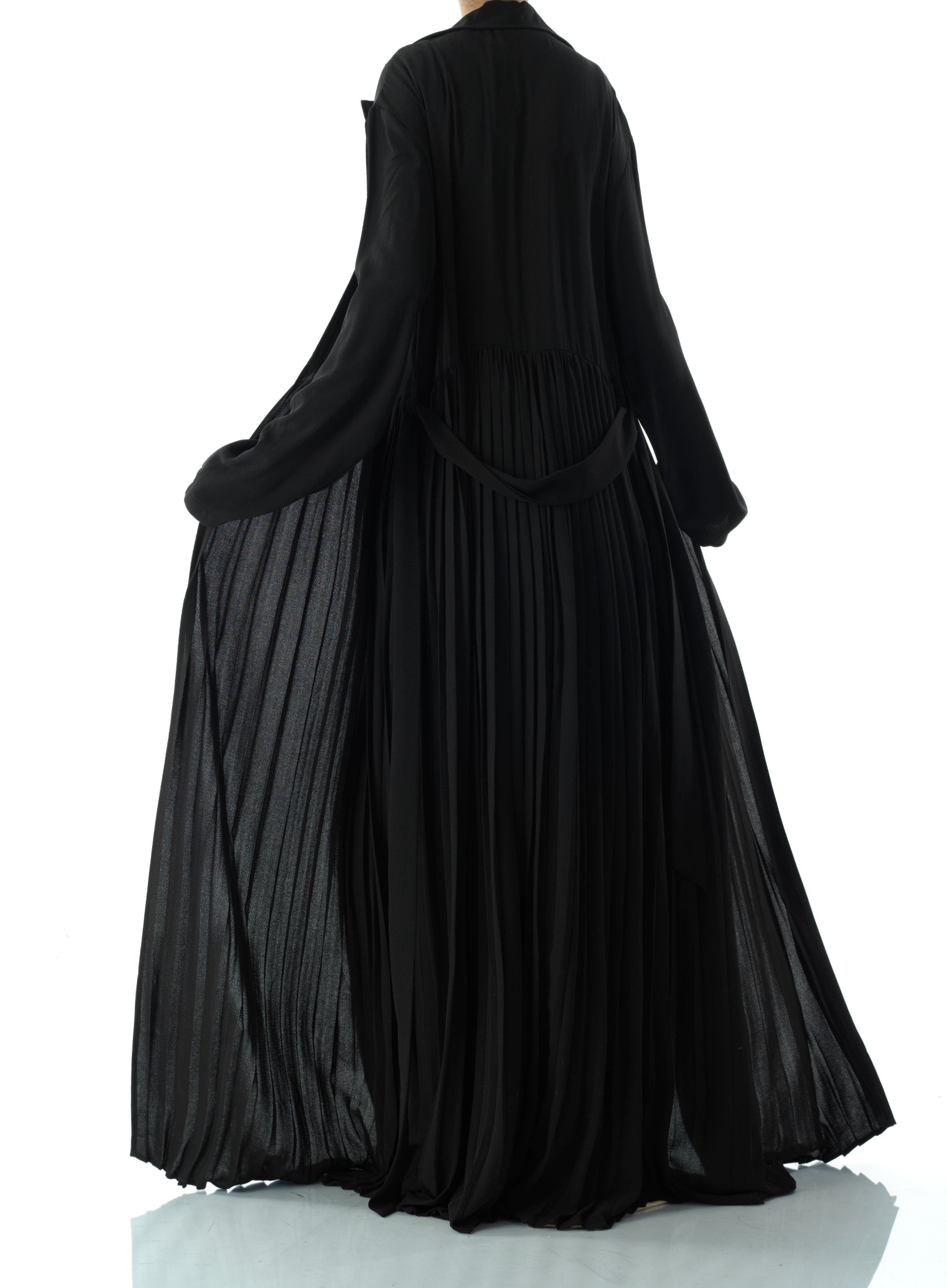 Pearly Pleated jacket abaya Kabayare