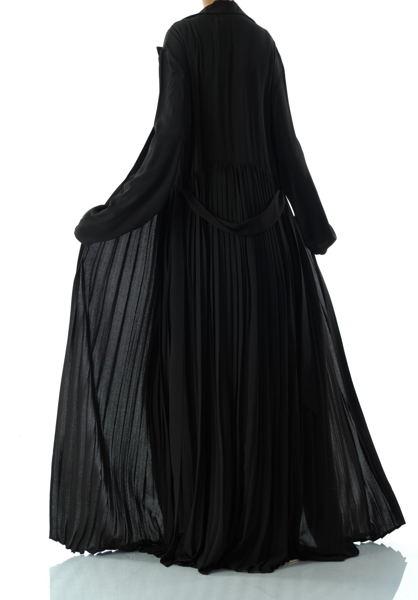 Pearly Pleated jacket abaya Kabayare