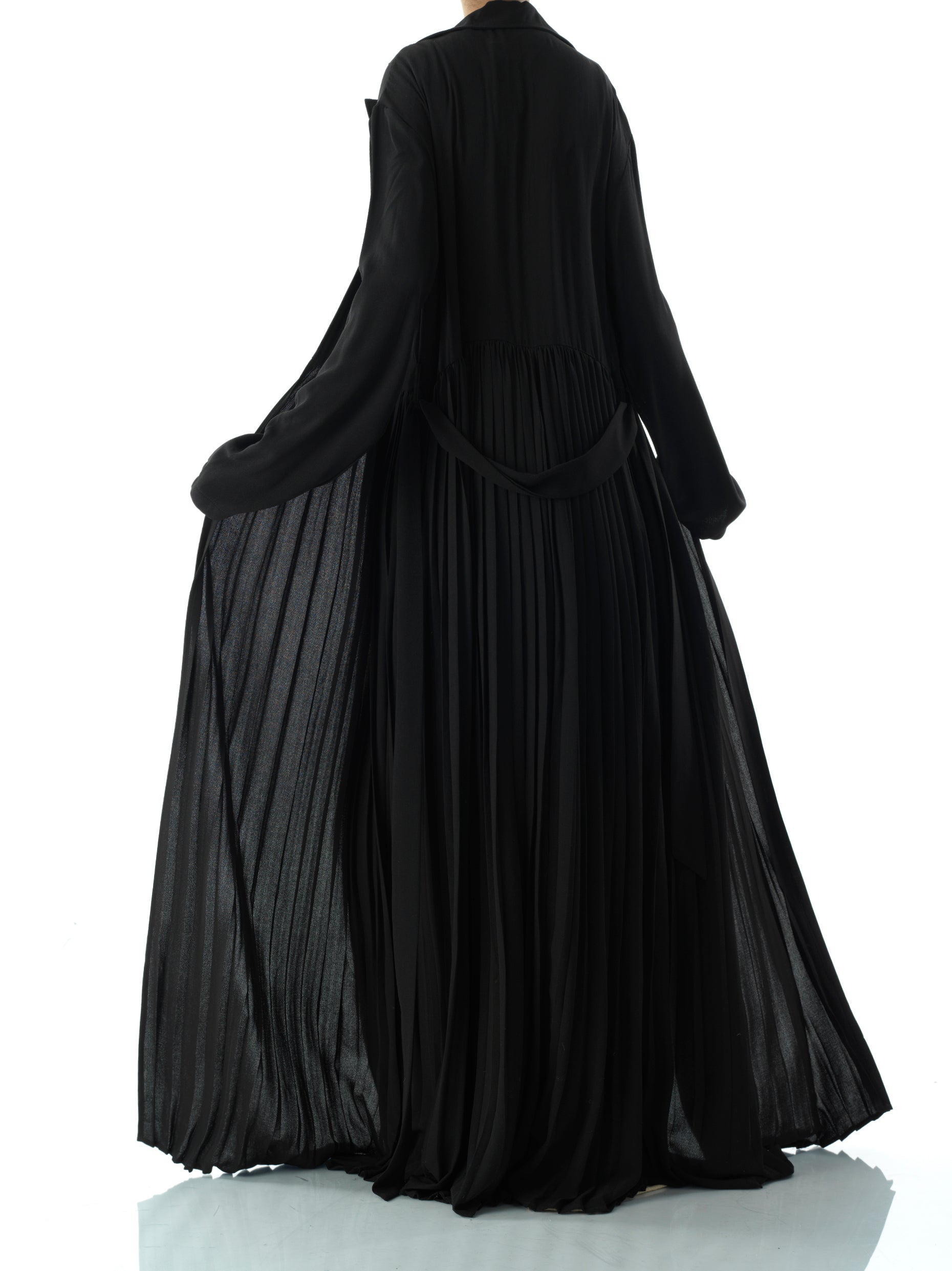 Pearly Pleated jacket abaya Kabayare