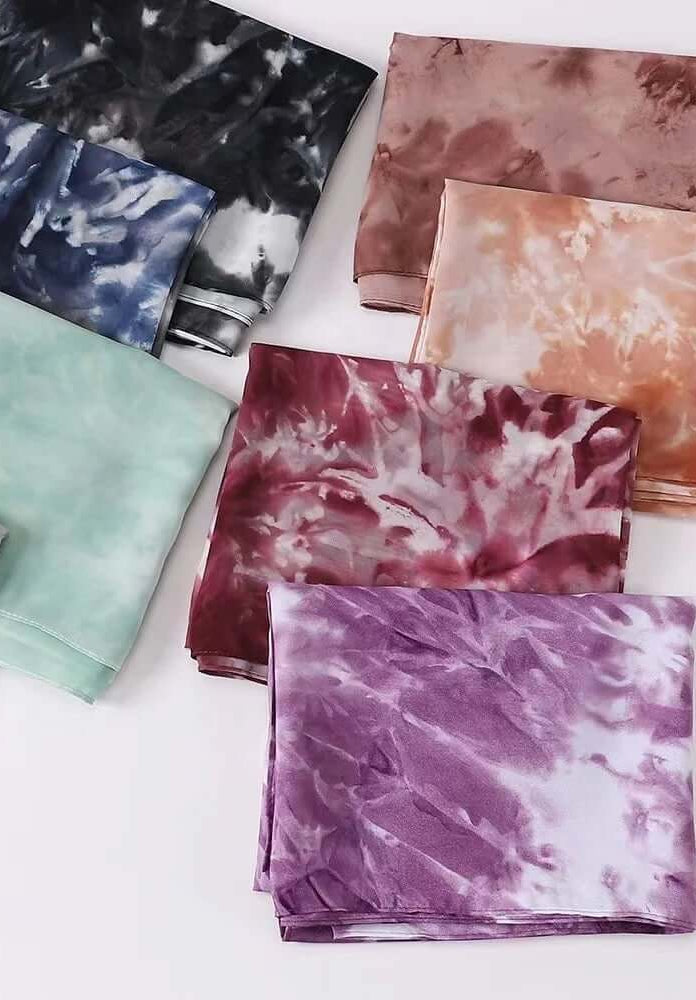 Beautiful Tie Dye Chiffon hijab Kabayare