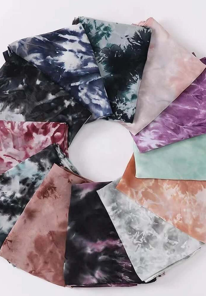 Beautiful Tie Dye Chiffon hijab Kabayare