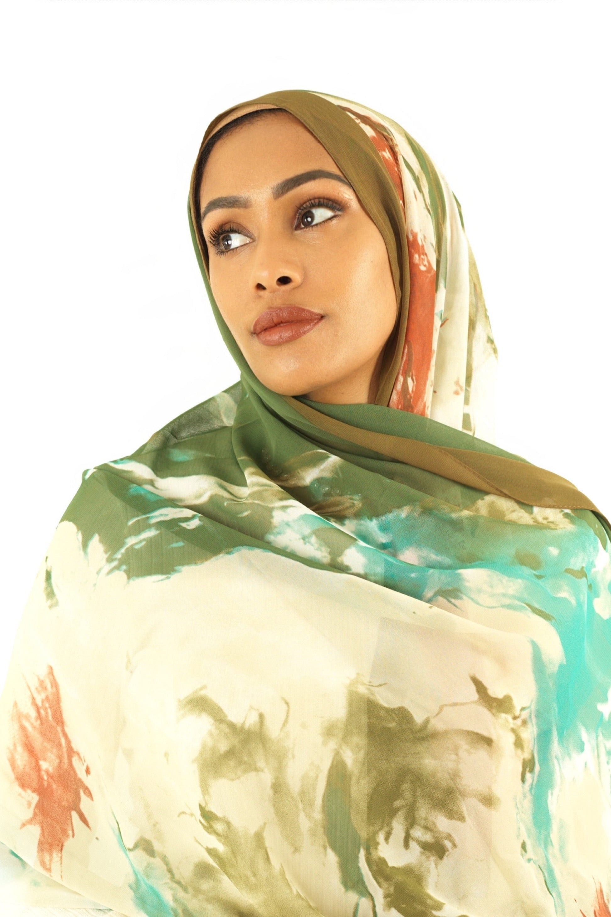 Beauty of Art Chiffon print hijab Kabayare