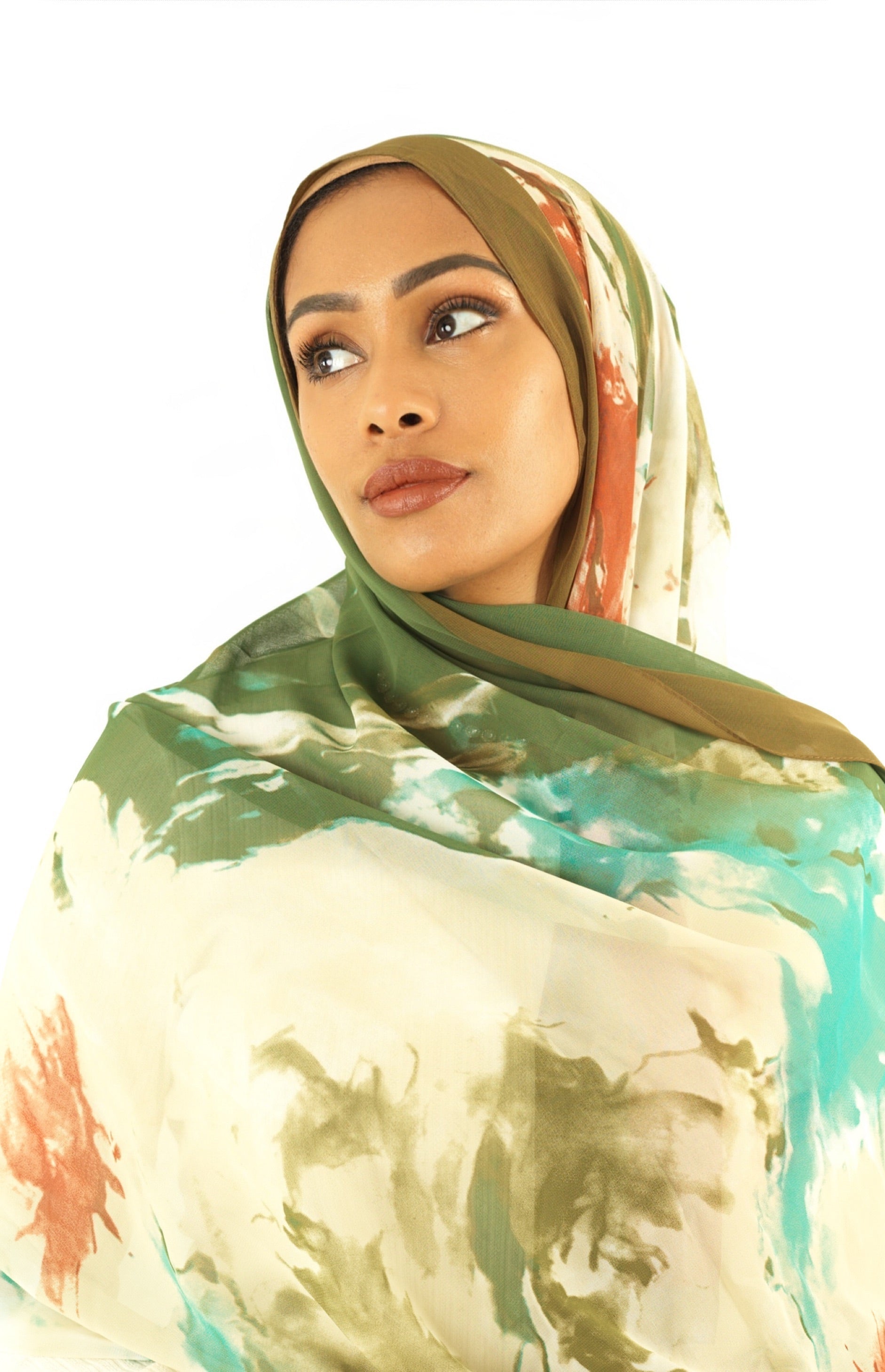 Beauty of Art Chiffon print hijab Kabayare