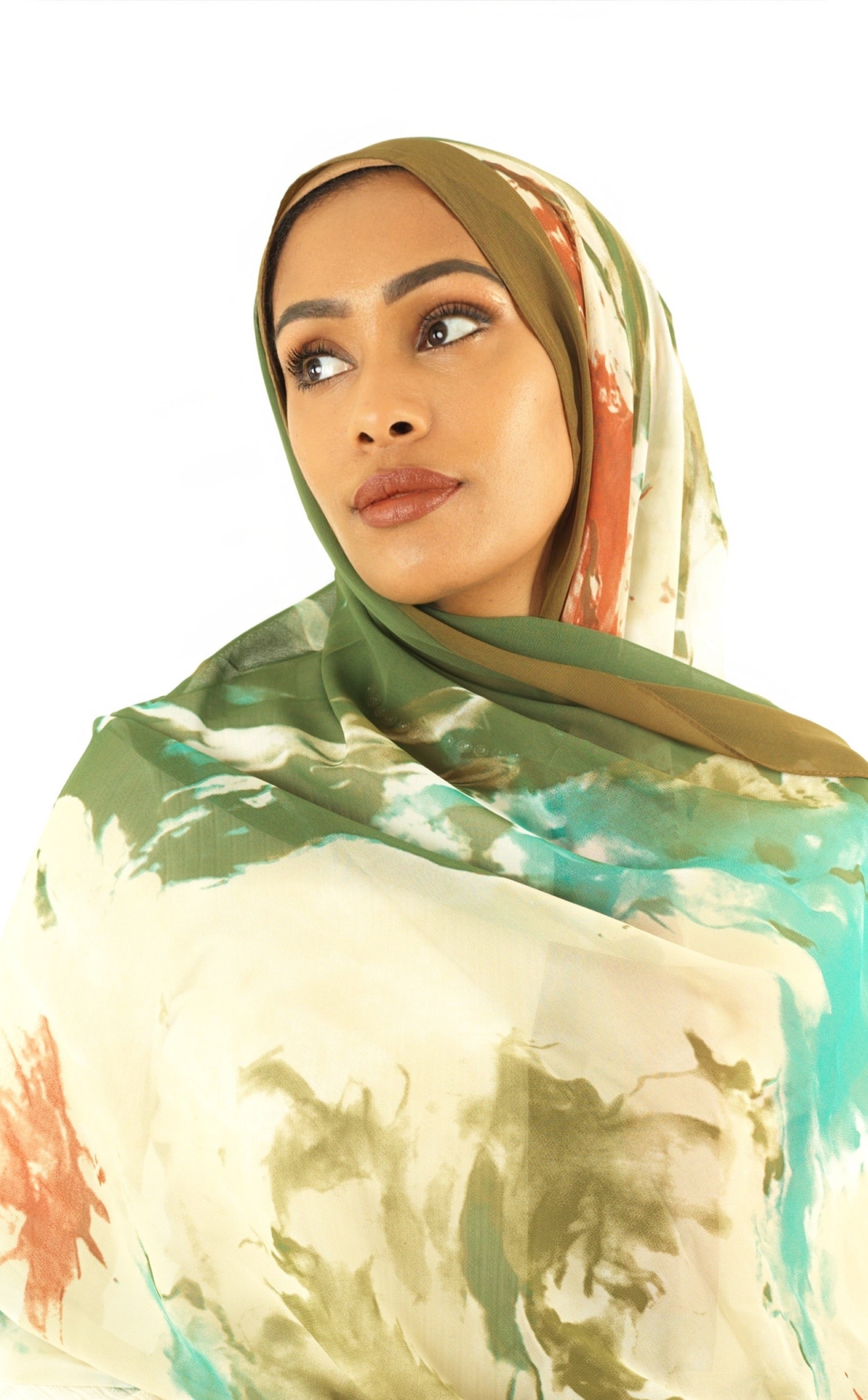 Beauty of Art Chiffon print hijab Kabayare