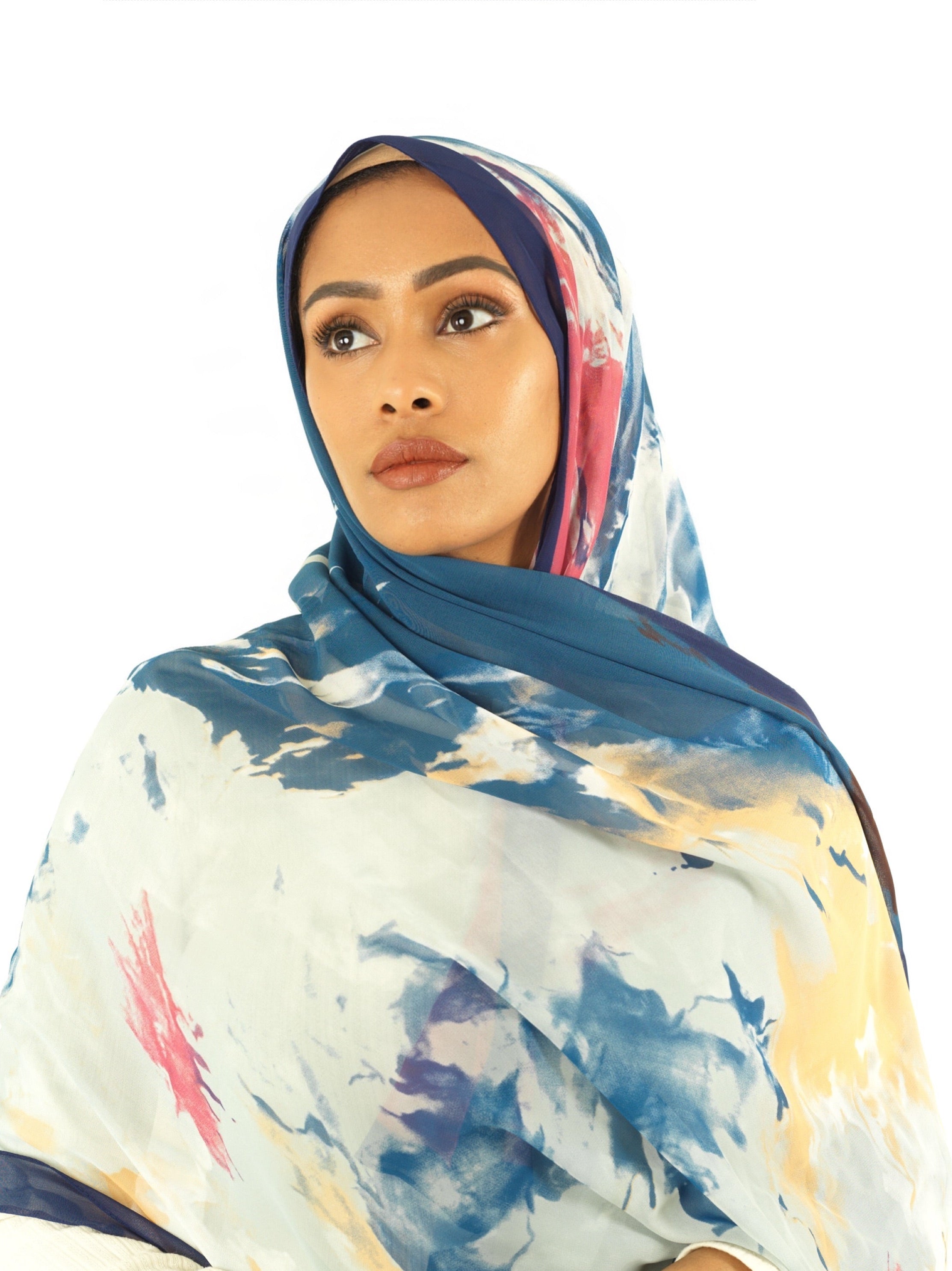 Beauty of Art Chiffon print hijab Kabayare
