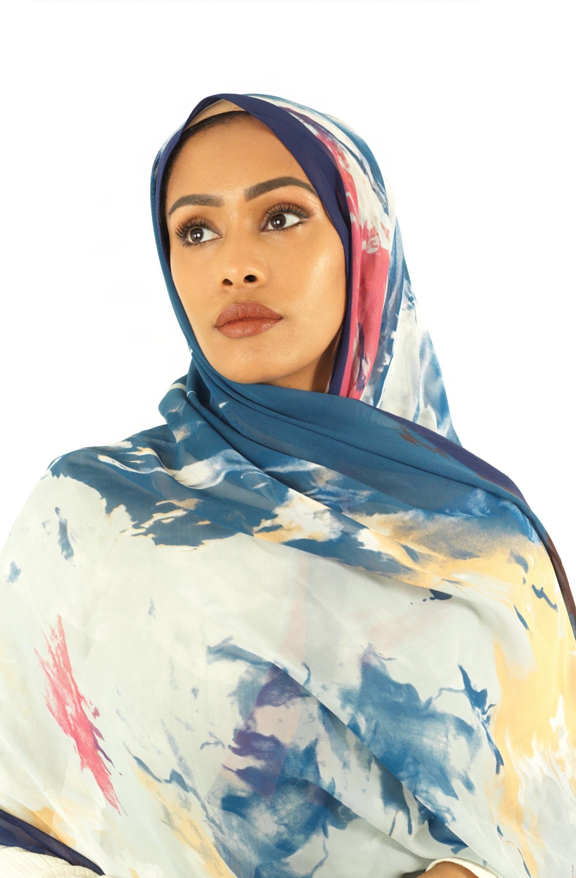 Beauty of Art Chiffon print hijab Kabayare