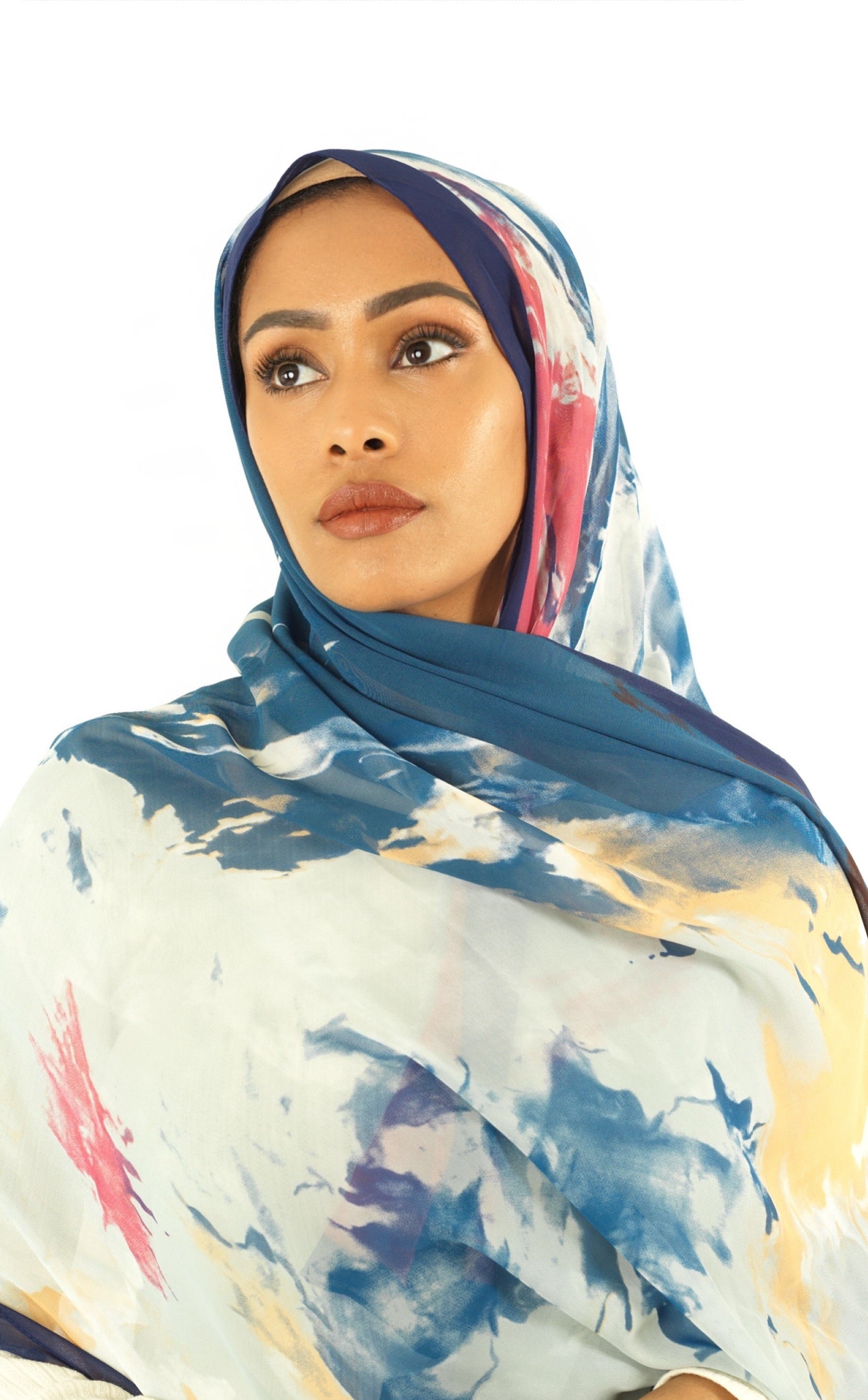 Beauty of Art Chiffon print hijab Kabayare