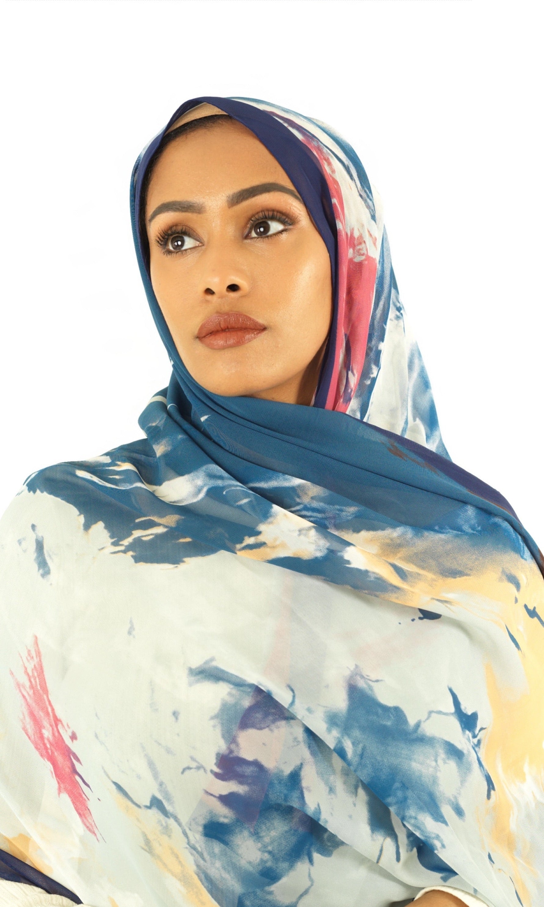 Beauty of Art Chiffon print hijab Kabayare