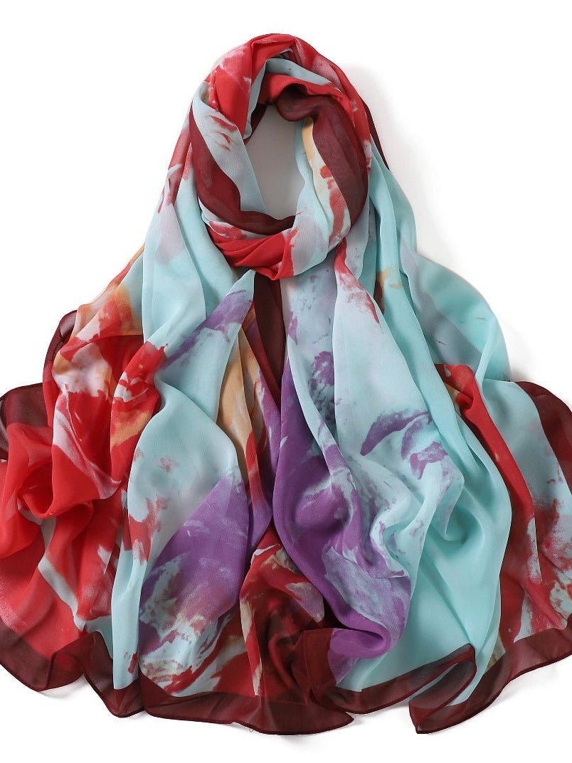 Beauty of Art Chiffon print hijab Kabayare