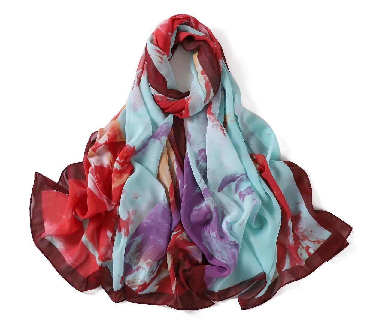 Beauty of Art Chiffon print hijab Kabayare