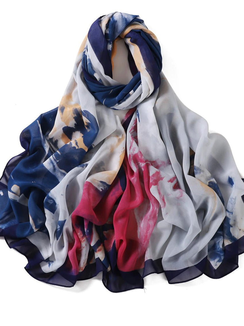 Beauty of Art Chiffon print hijab Kabayare