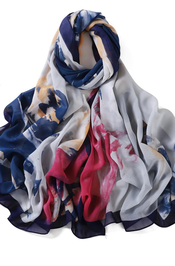 Beauty of Art Chiffon print hijab Kabayare