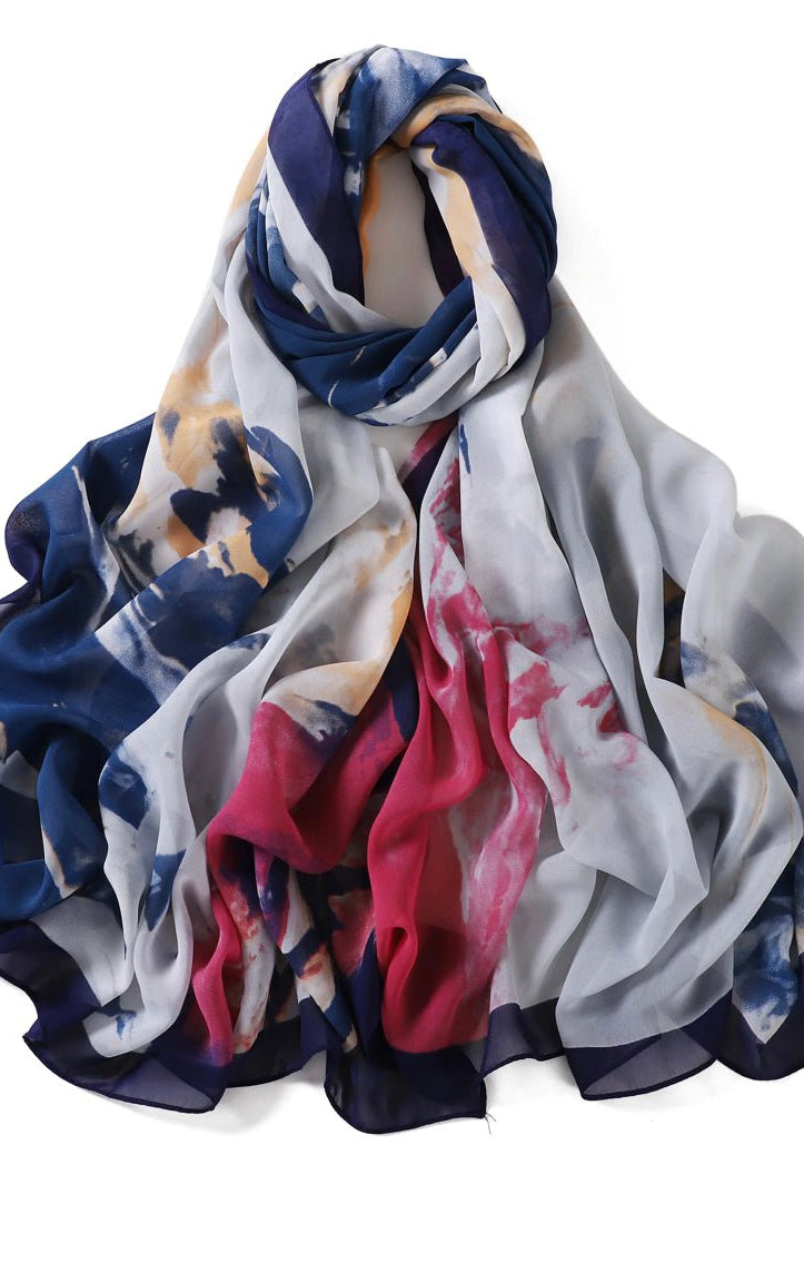 Beauty of Art Chiffon print hijab Kabayare