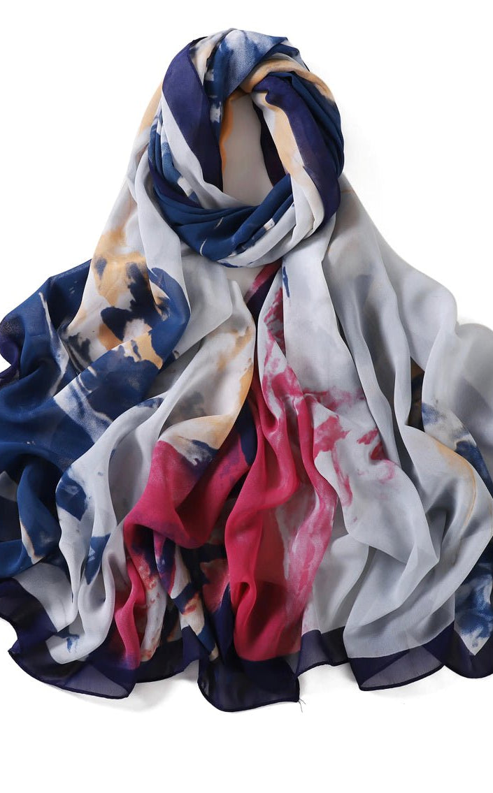 Beauty of Art Chiffon print hijab Kabayare