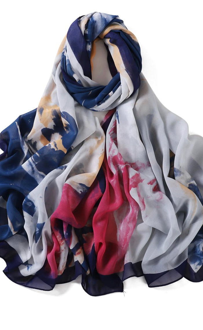 Beauty of Art Chiffon print hijab Kabayare