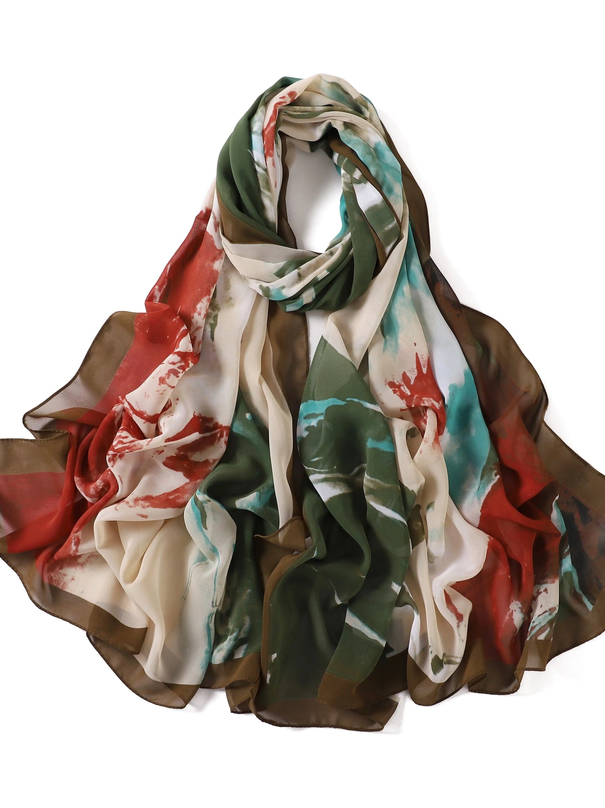 Beauty of Art Chiffon print hijab Kabayare