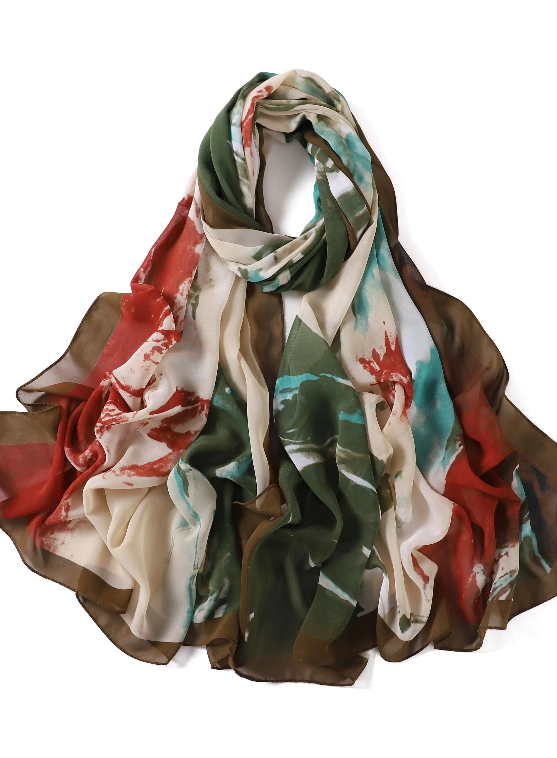 Beauty of Art Chiffon print hijab Kabayare