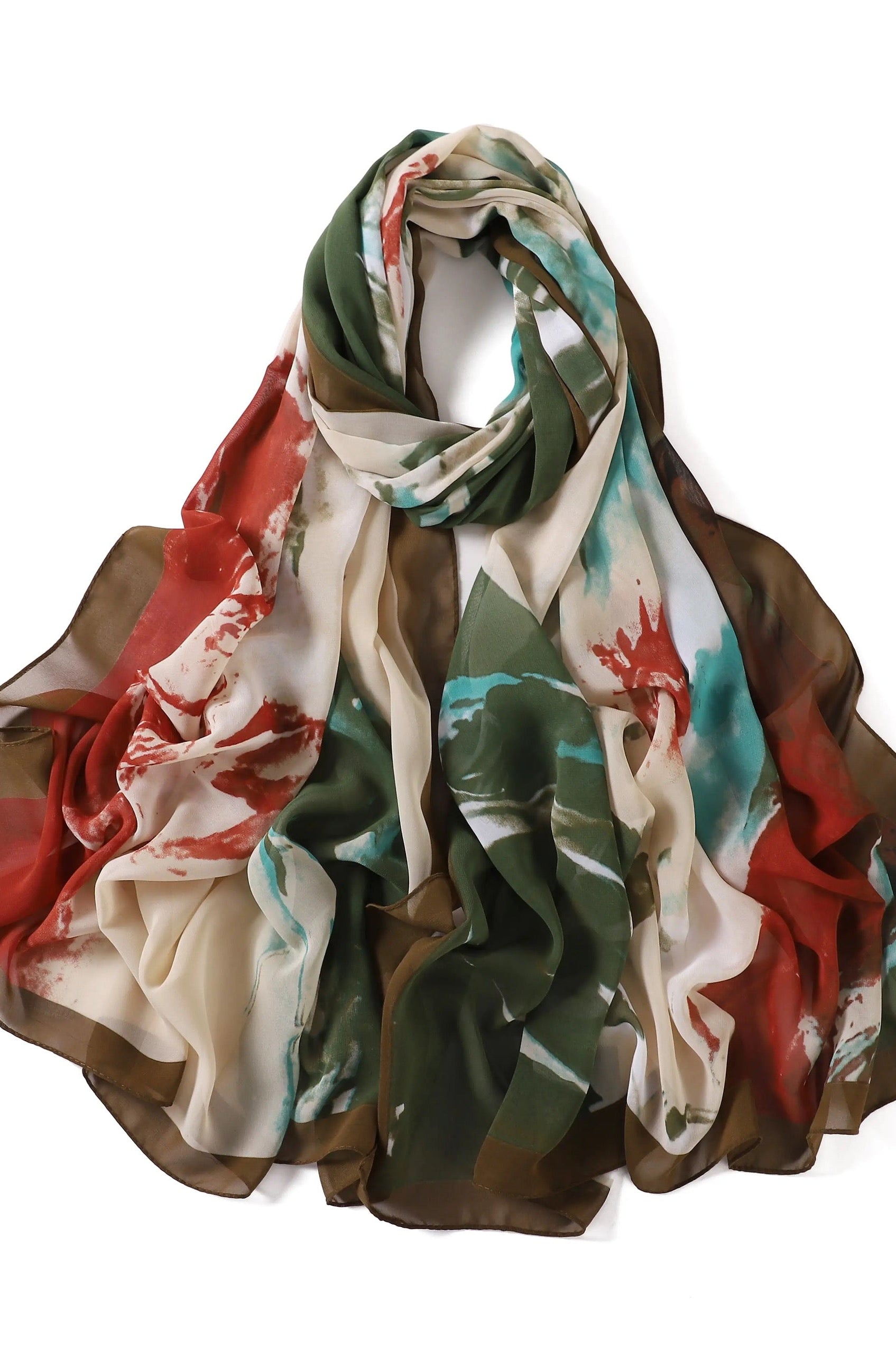 Beauty of Art Chiffon print hijab Kabayare