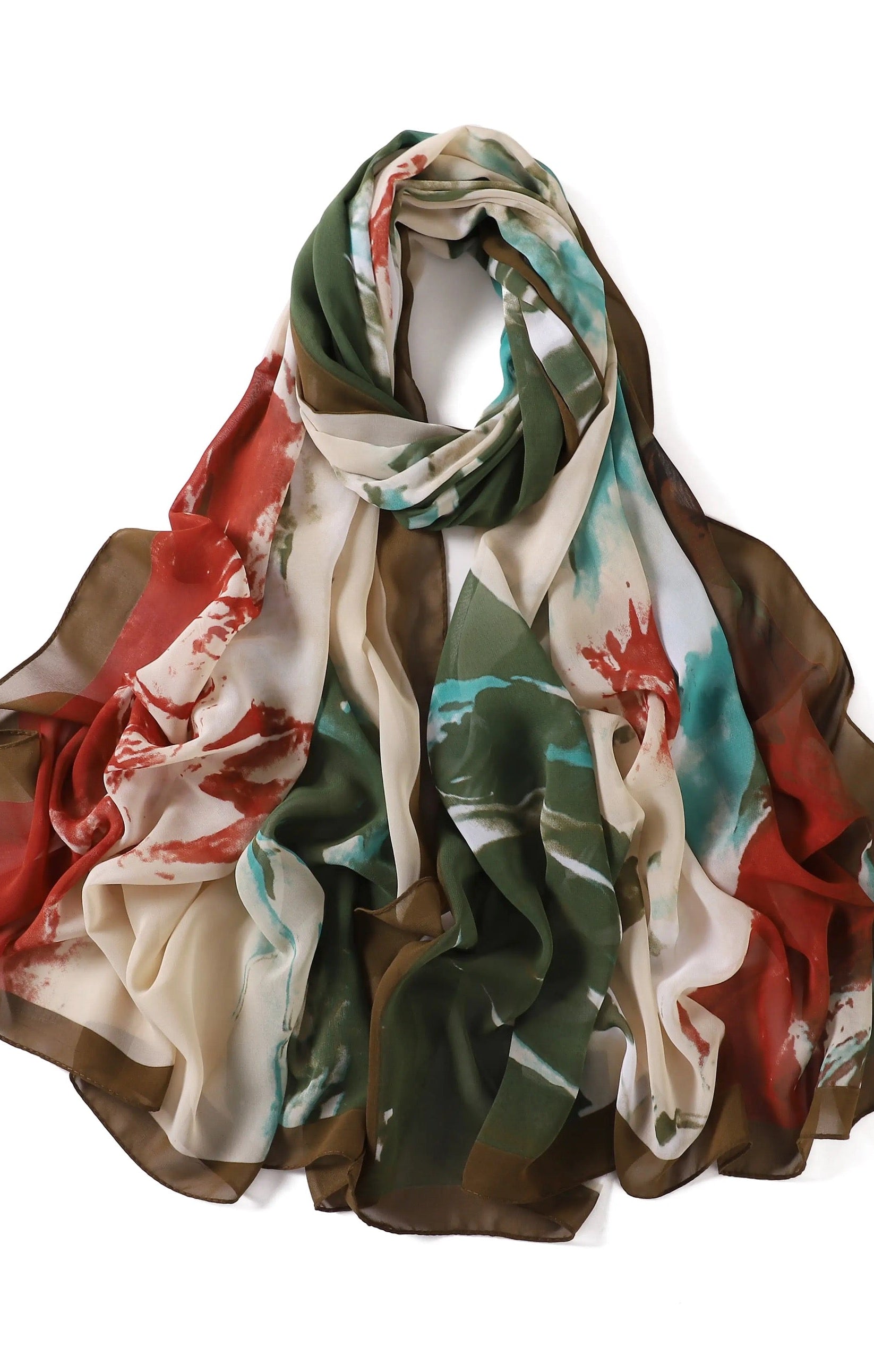 Beauty of Art Chiffon print hijab Kabayare