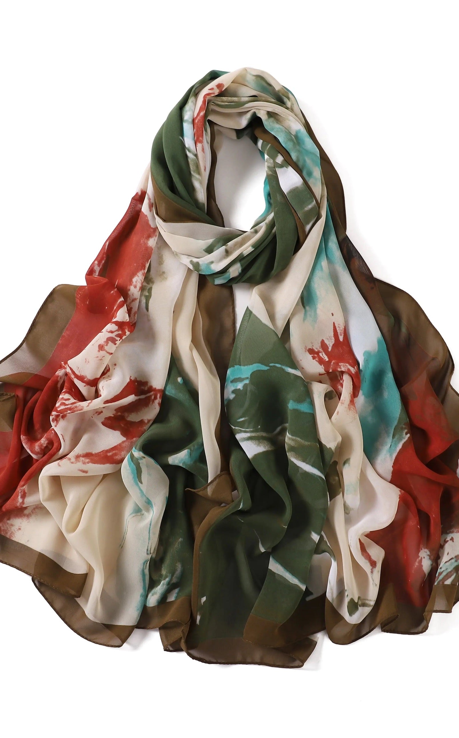 Beauty of Art Chiffon print hijab Kabayare