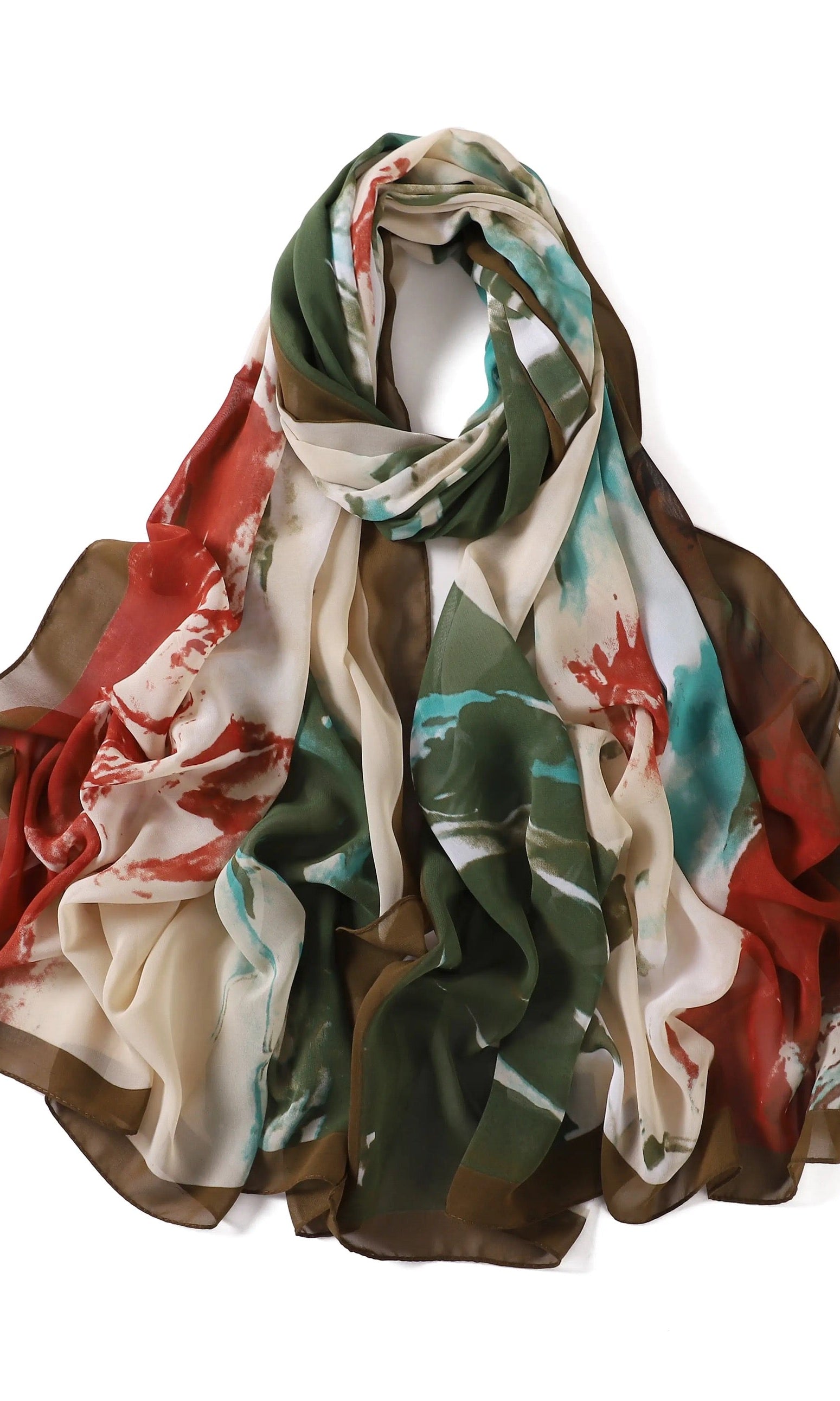 Beauty of Art Chiffon print hijab Kabayare