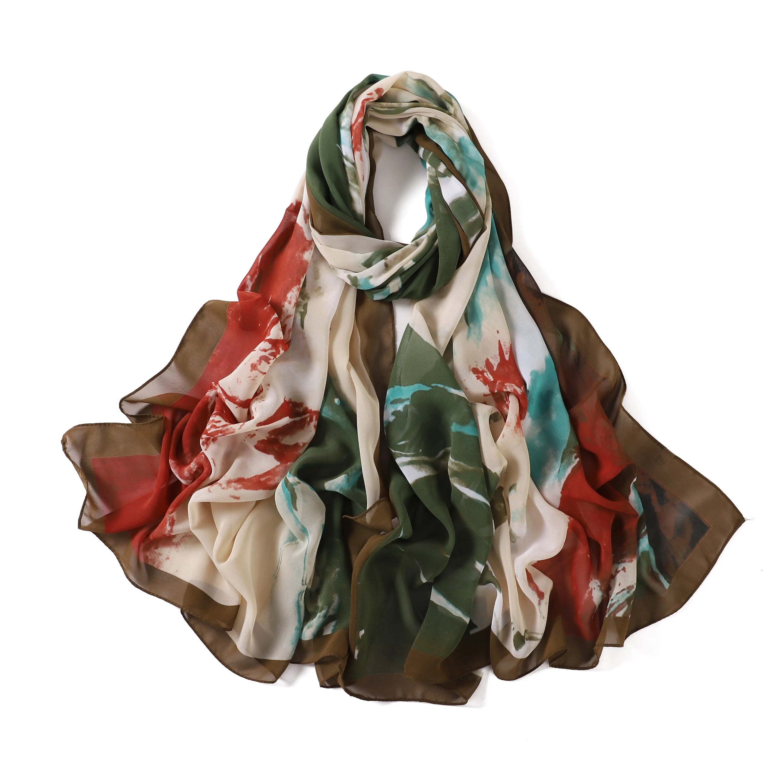 Beauty of Art Chiffon print hijab Kabayare