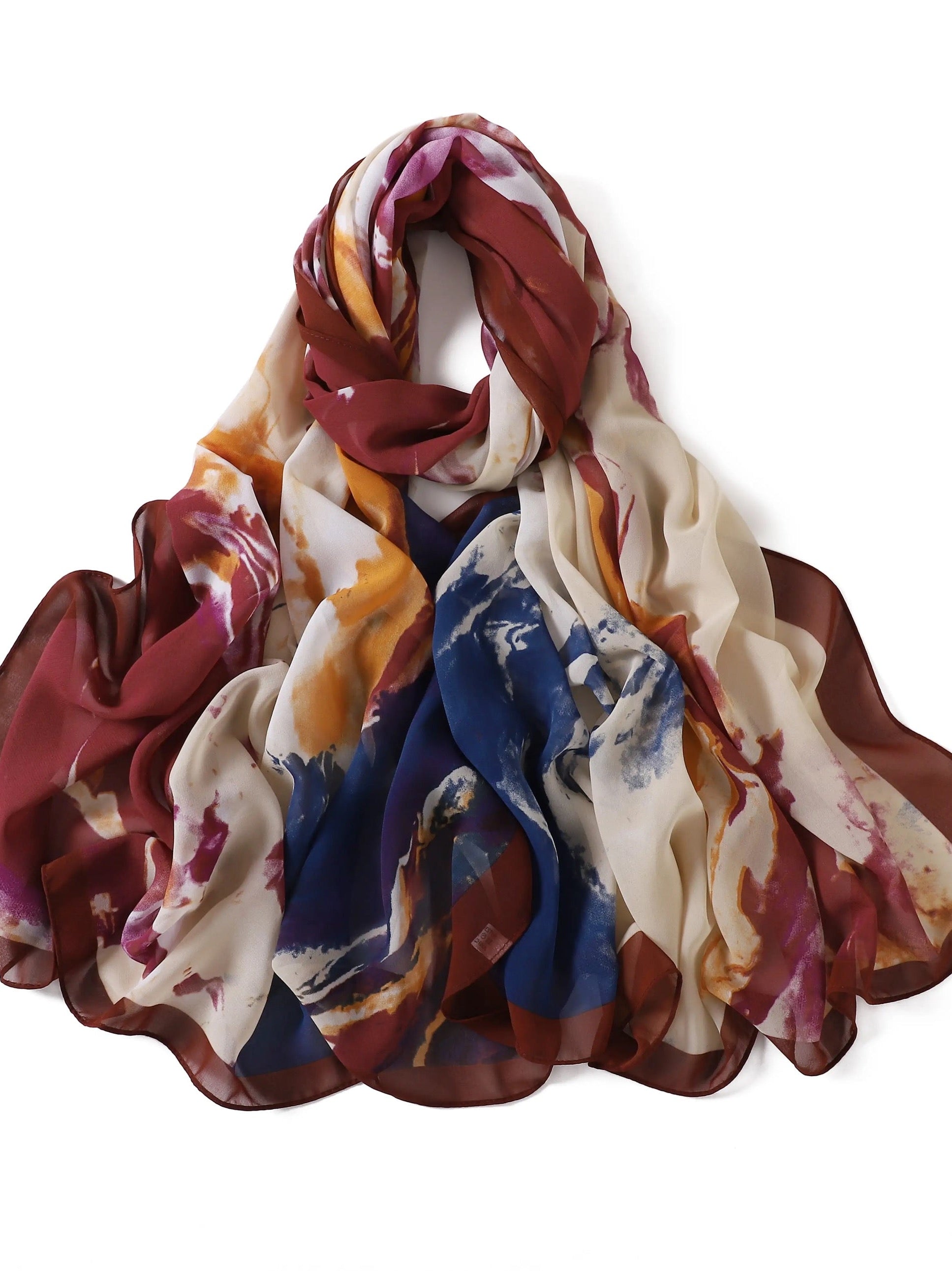 Beauty of Art Chiffon print hijab Kabayare