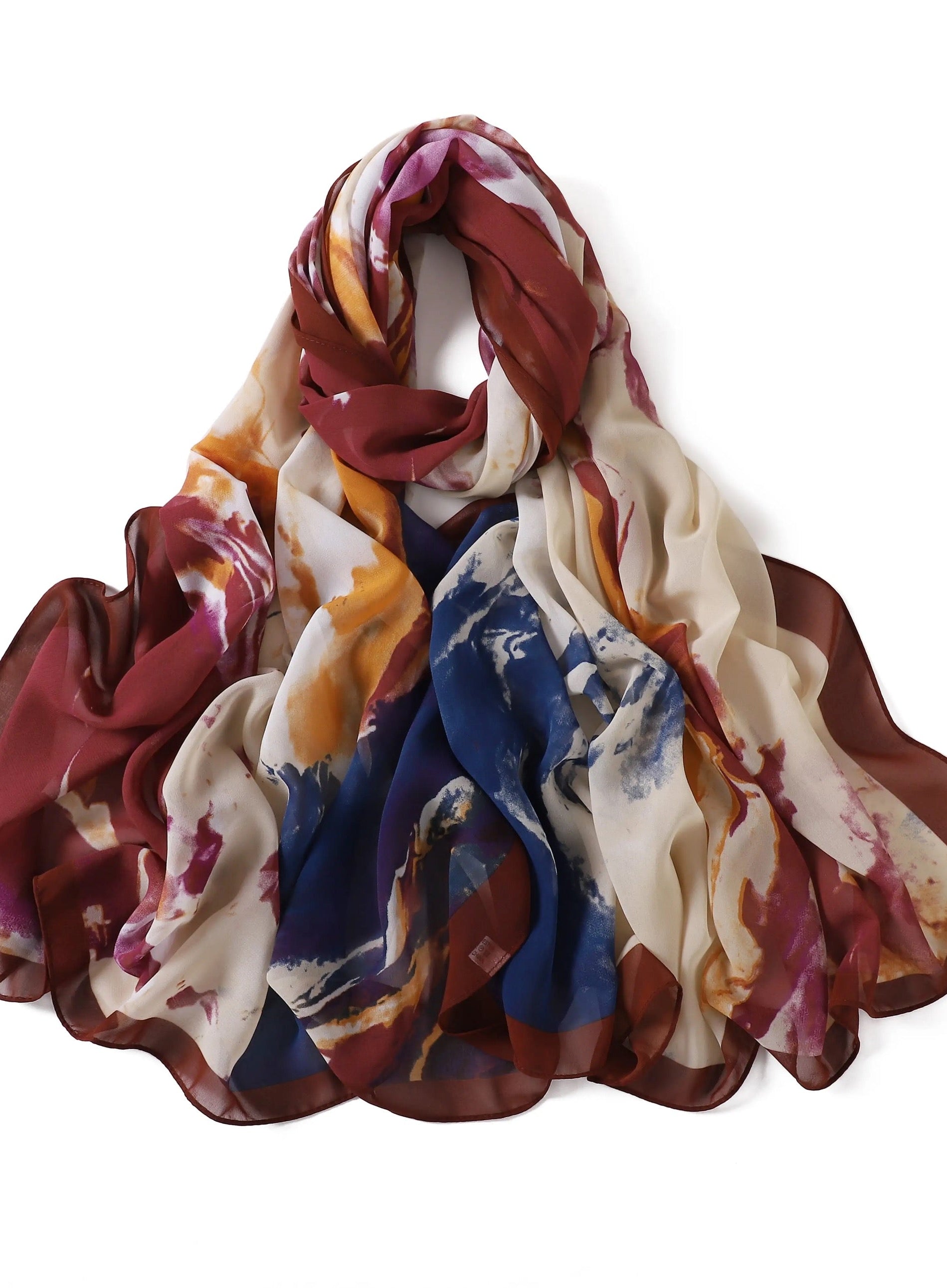 Beauty of Art Chiffon print hijab Kabayare