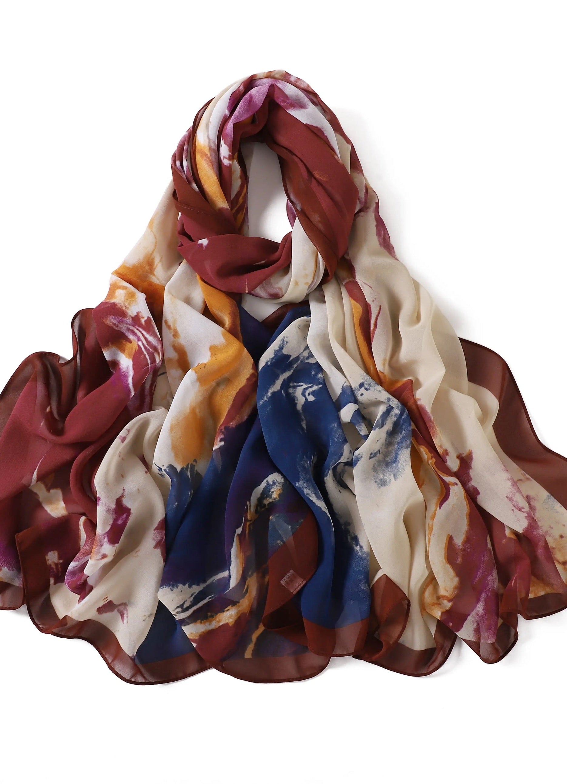 Beauty of Art Chiffon print hijab Kabayare
