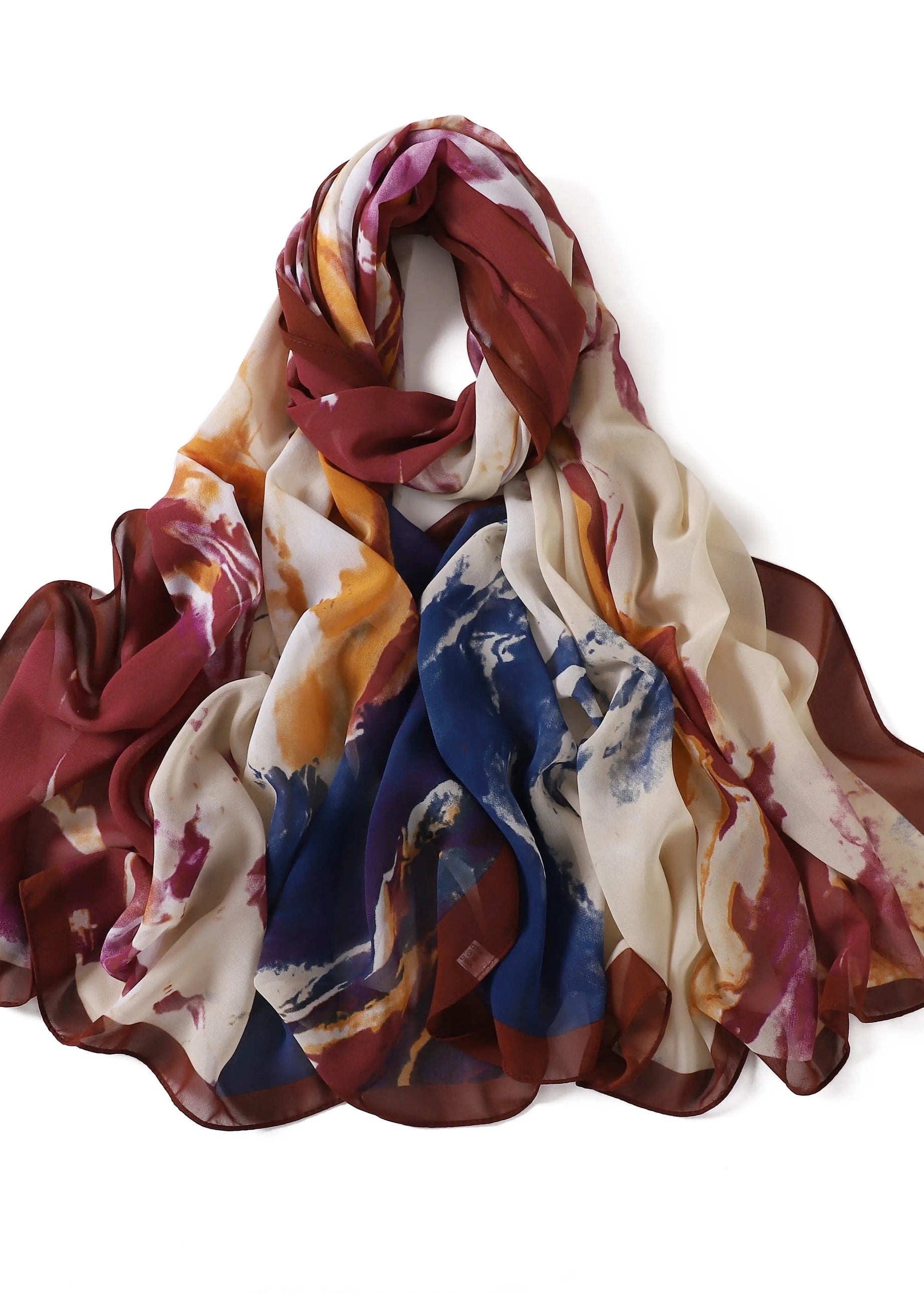 Beauty of Art Chiffon print hijab Kabayare