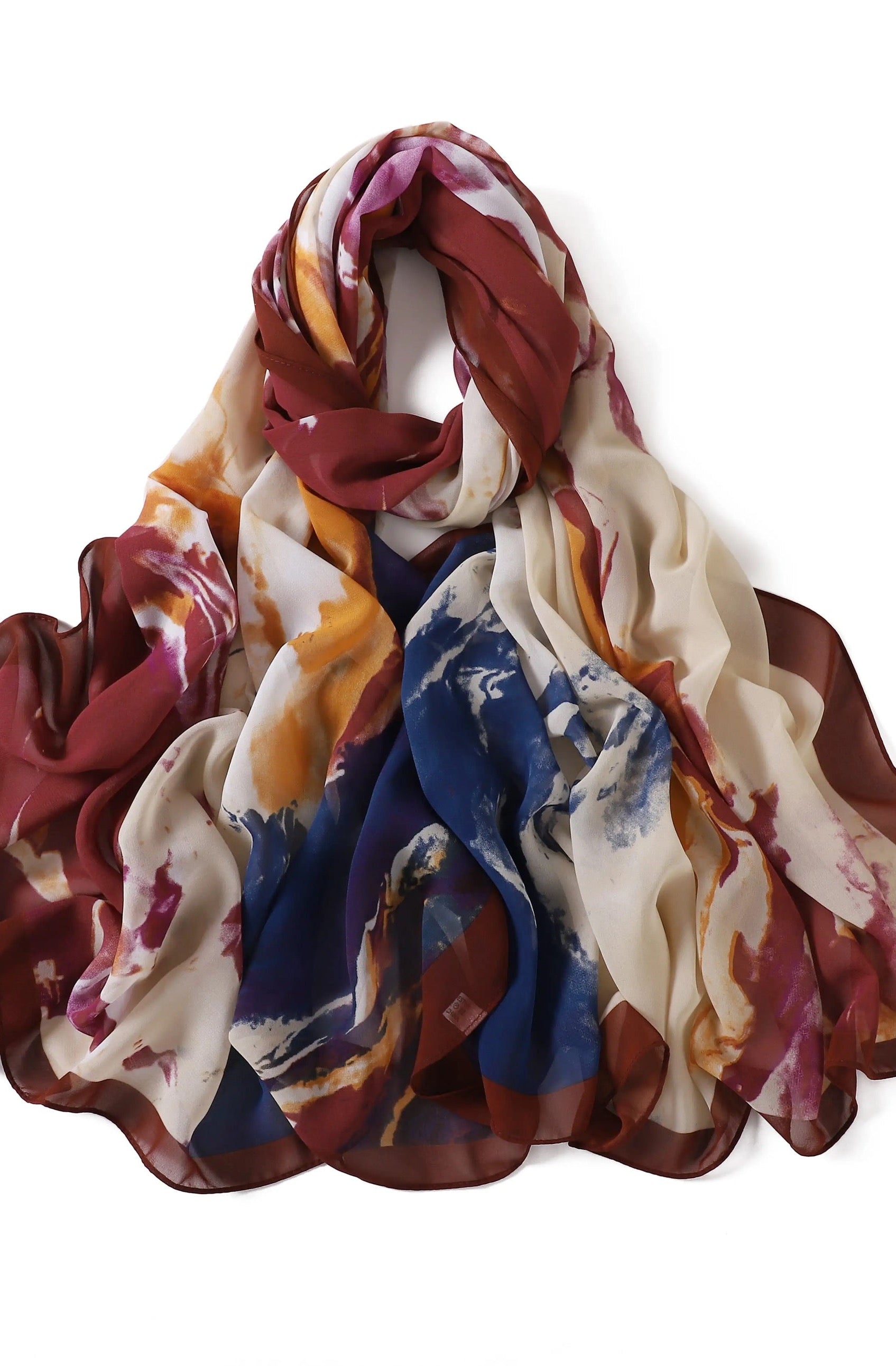 Beauty of Art Chiffon print hijab Kabayare