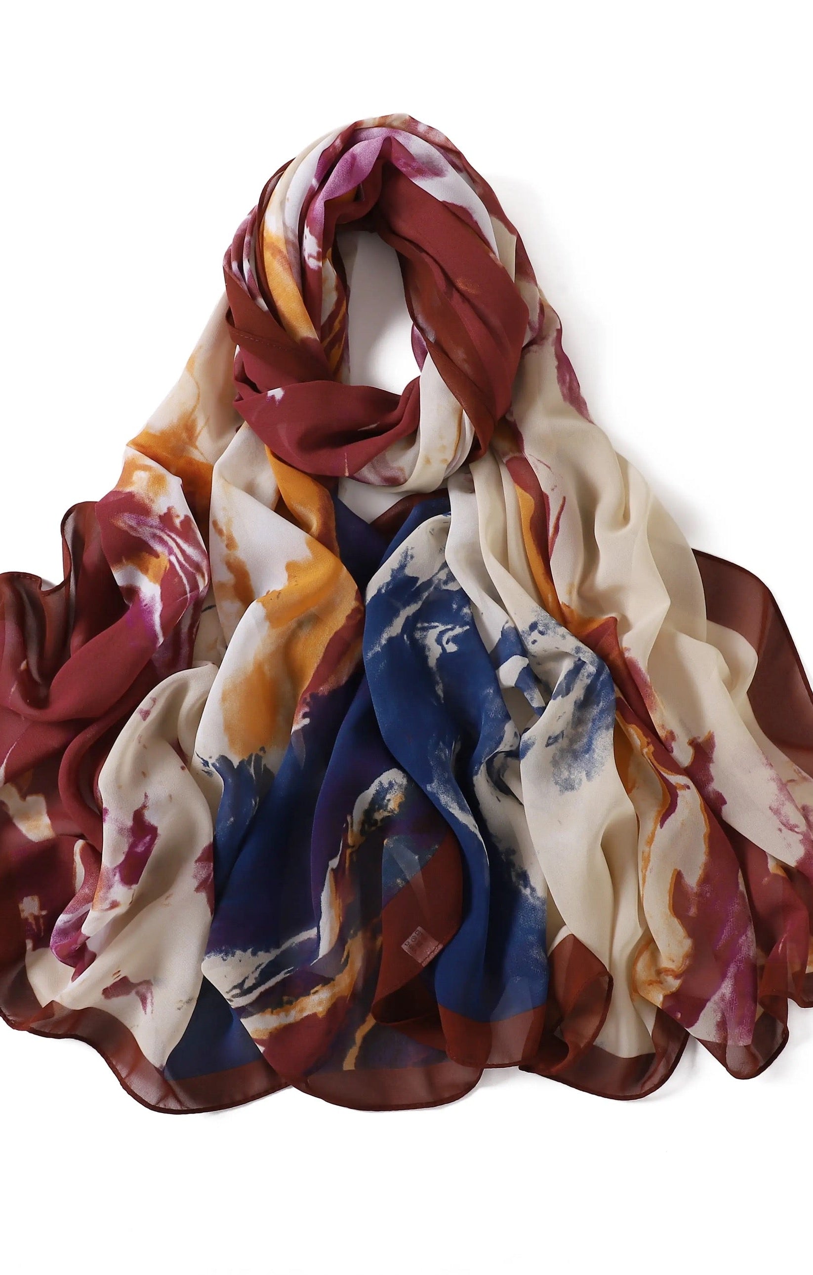 Beauty of Art Chiffon print hijab Kabayare