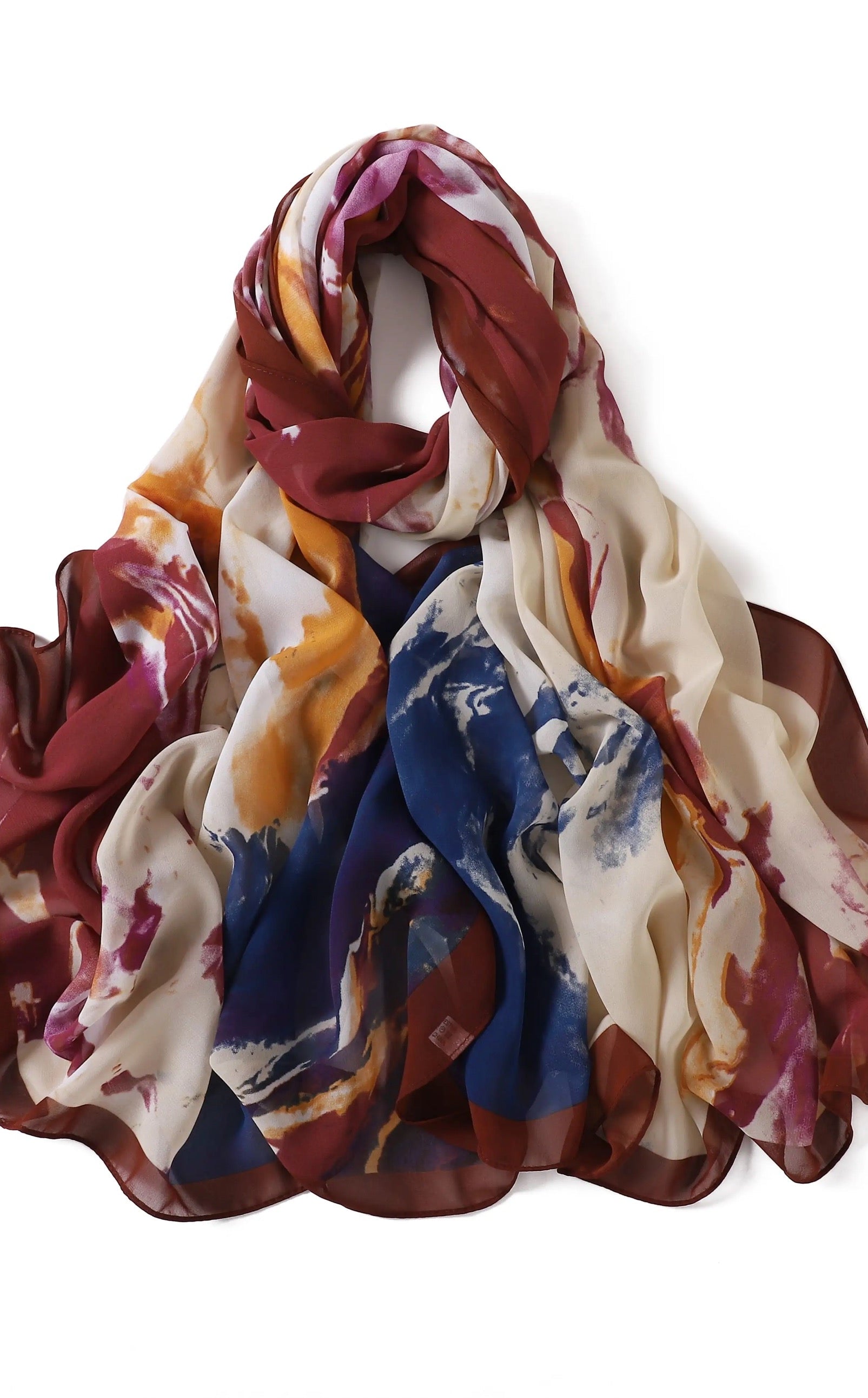Beauty of Art Chiffon print hijab Kabayare
