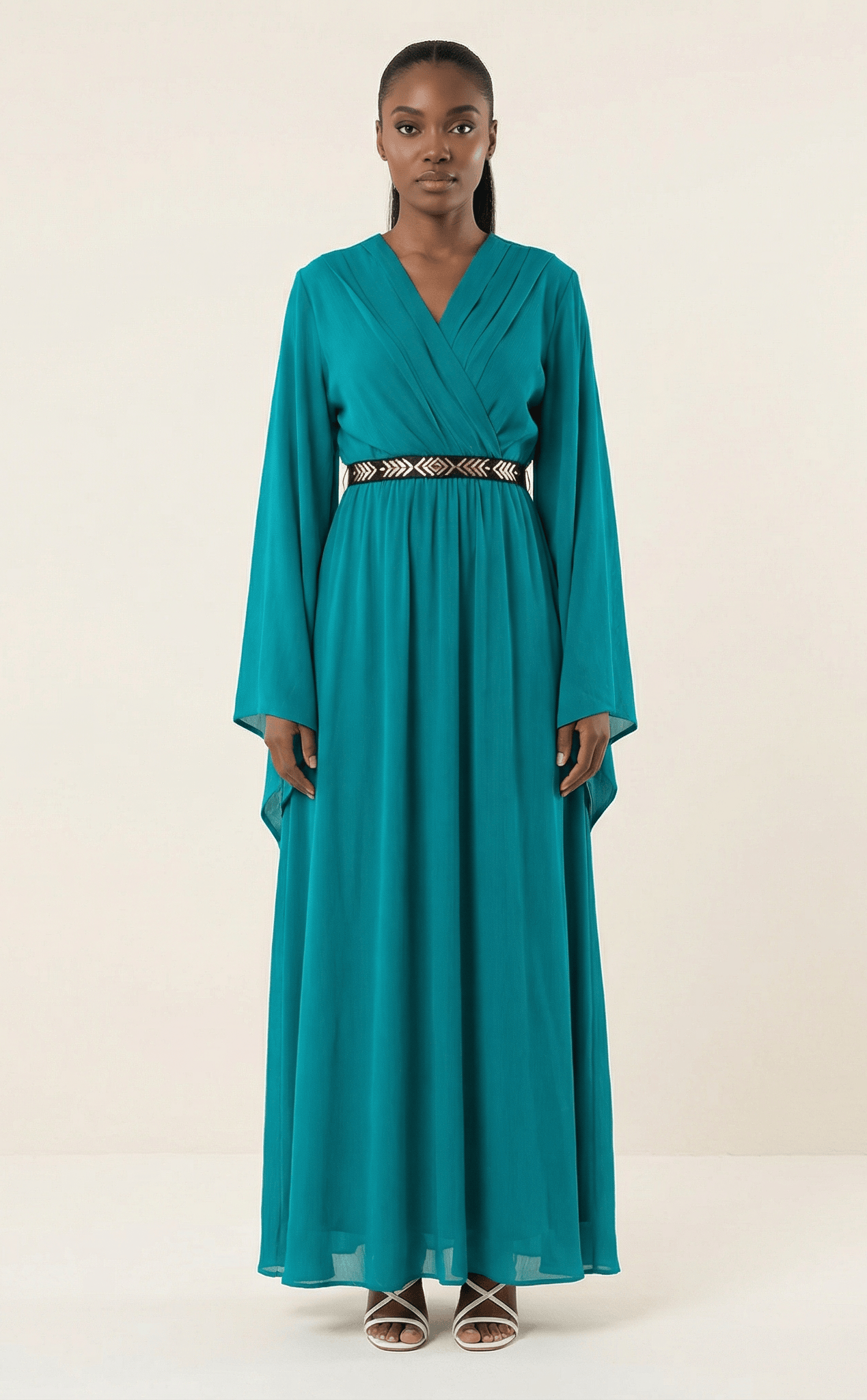 Bell sleeve ballerina maxi dress Kabayare