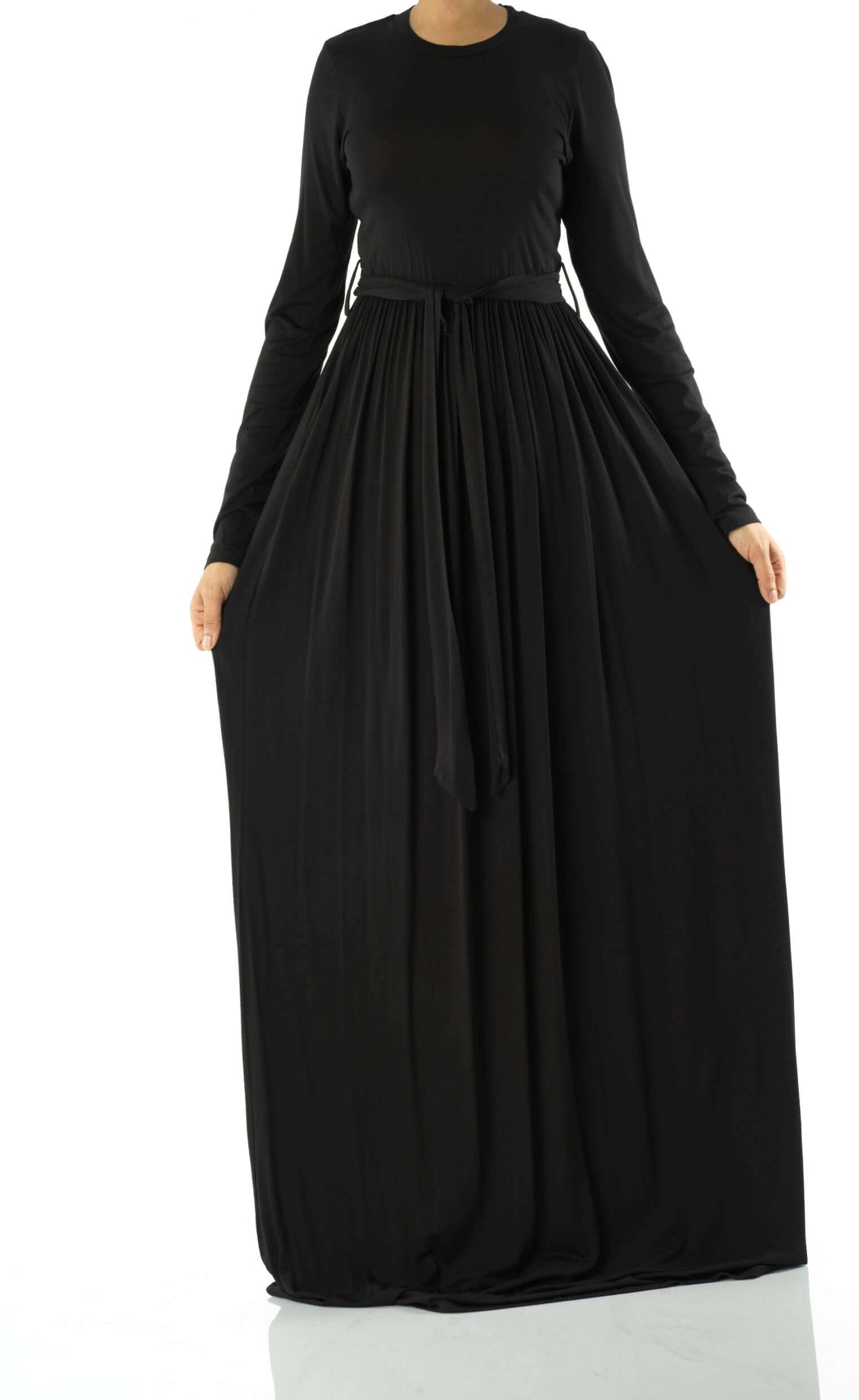 Black Cotton Candy Jersey Maxi Dress ( Extra Soft) Kabayare