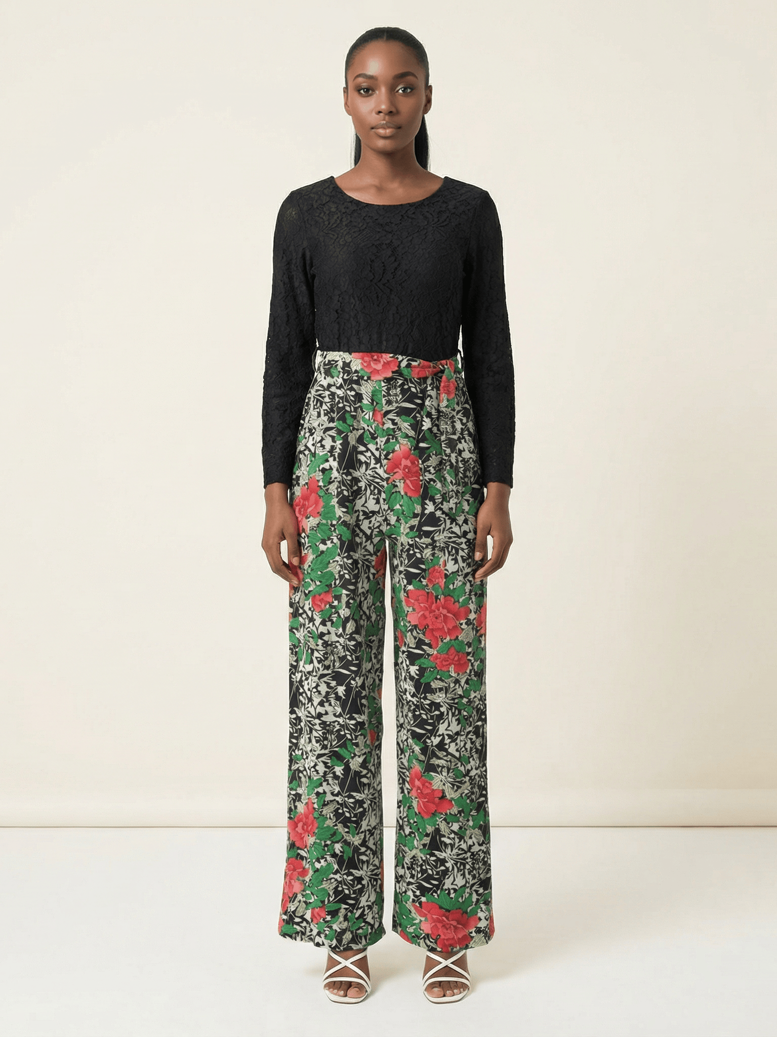 Black floral jumpsuits Kabayare